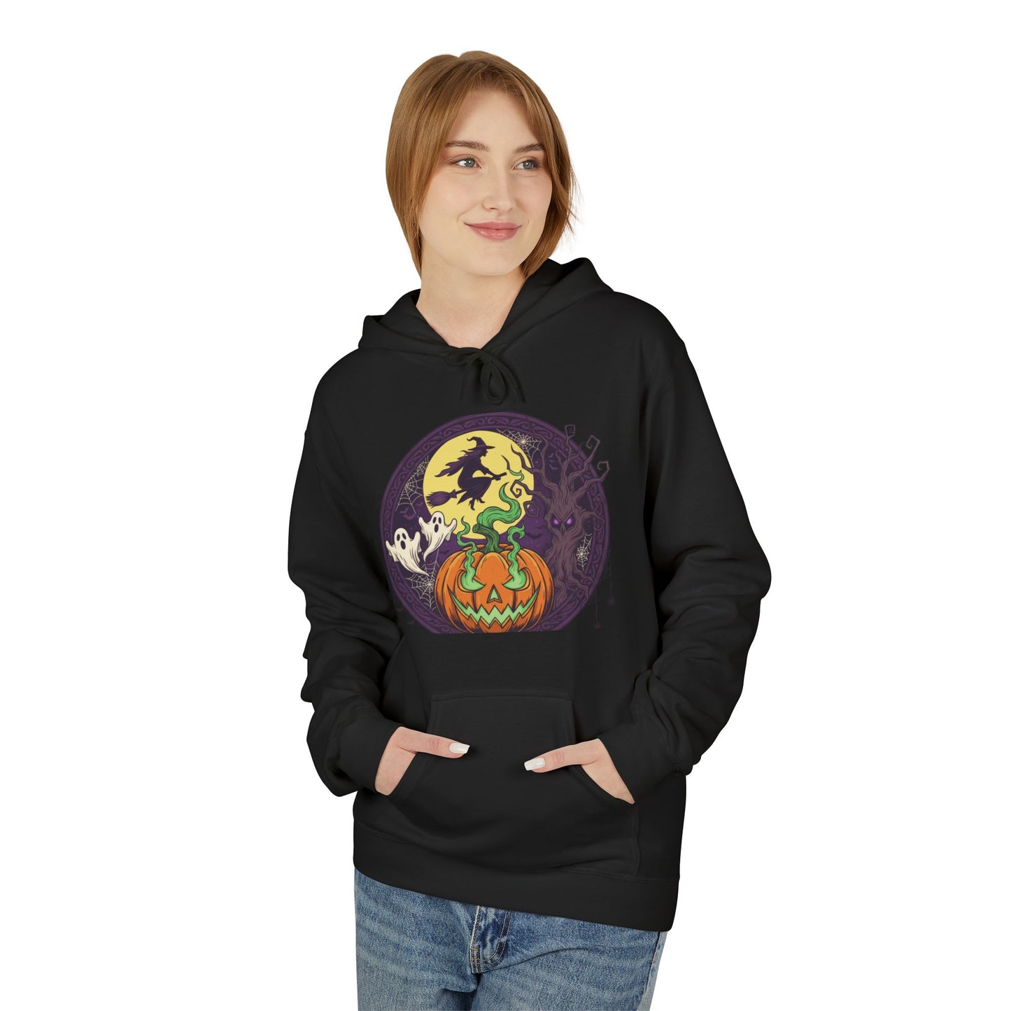 Halloween Pumpkin Hoodie, Cozy Sweatshirt for Fall Celebrations, Perfect for Halloween and Autumn Gatherings, Unisex Design.