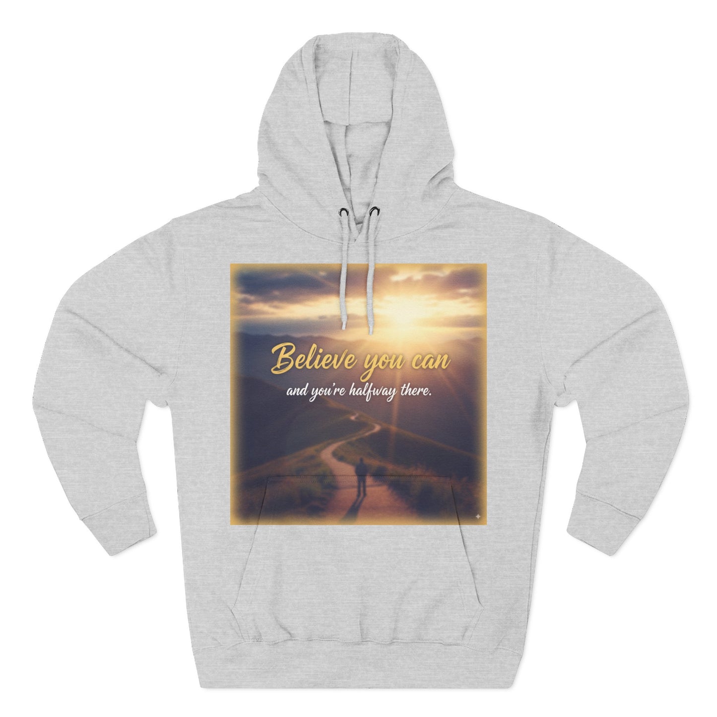 Inspirational Fleece Hoodie with Motivational Quote, Cozy Sweatshirt for All Seasons, Perfect Gift for Friends and Family