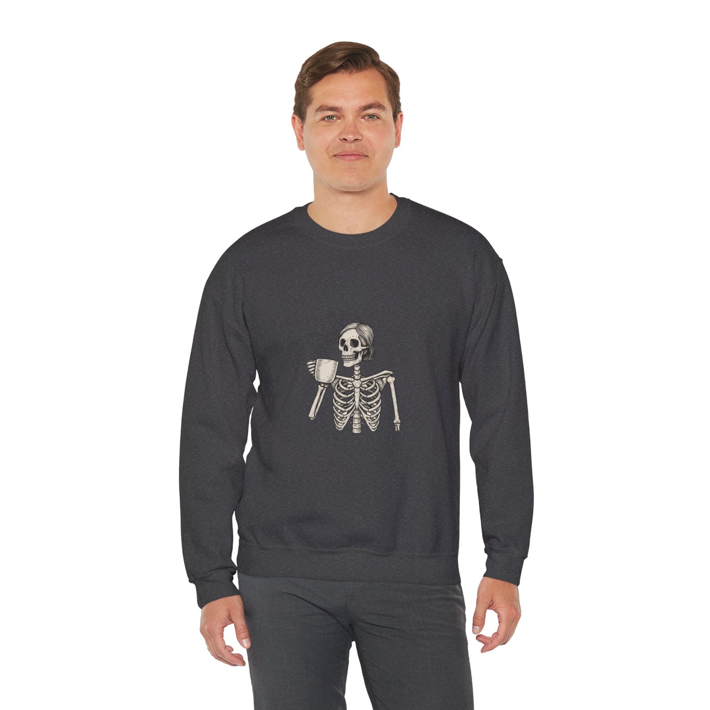 Skeleton Coffee Crewneck Sweatshirt 