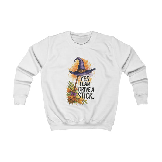 Kids Halloween Sweatshirt, Cute Witch Design, Fall Outfit, Autumn Apparel, Cozy Gift, Kids Dress Up