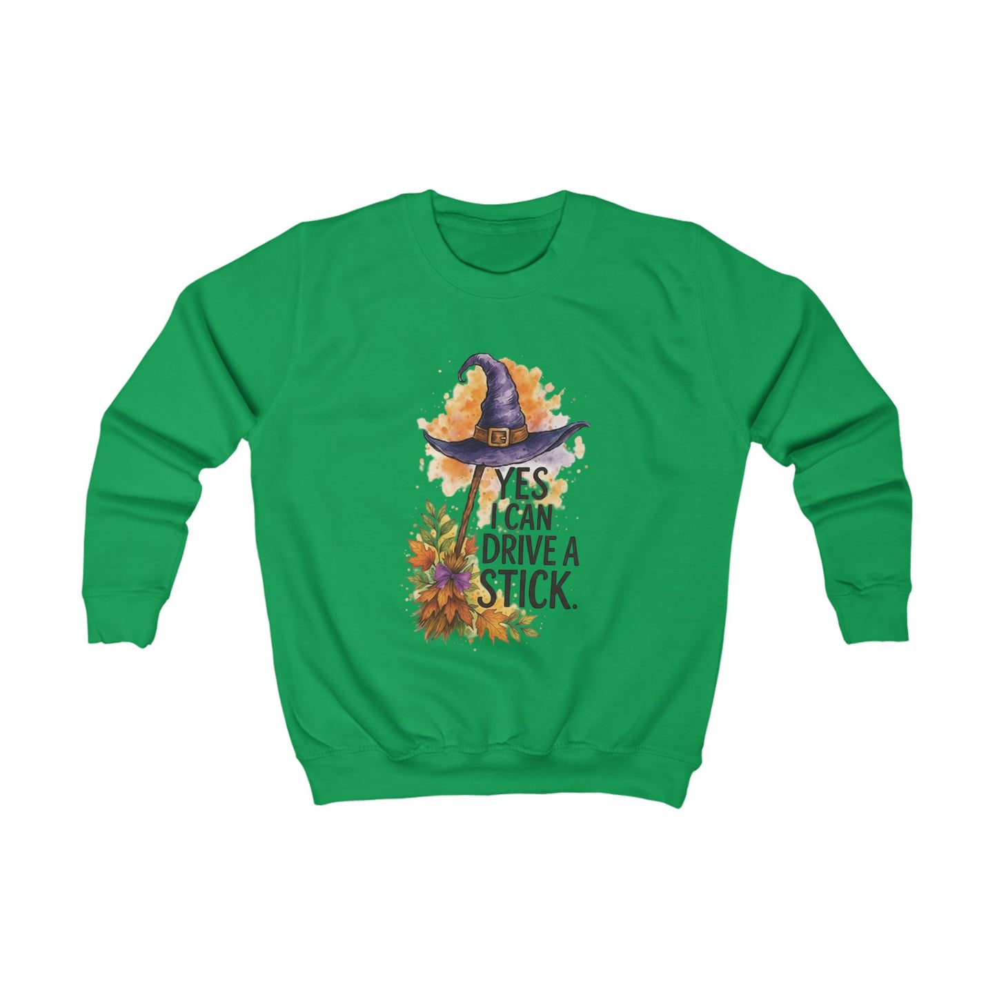 Kids Halloween Sweatshirt, Cute Witch Design, Fall Outfit, Autumn Apparel, Cozy Gift, Kids Dress Up
