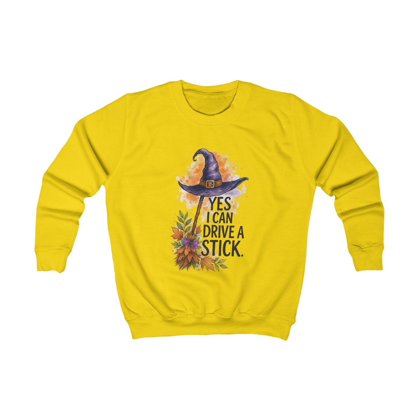 Kids Halloween Sweatshirt, Cute Witch Design, Fall Outfit, Autumn Apparel, Cozy Gift, Kids Dress Up