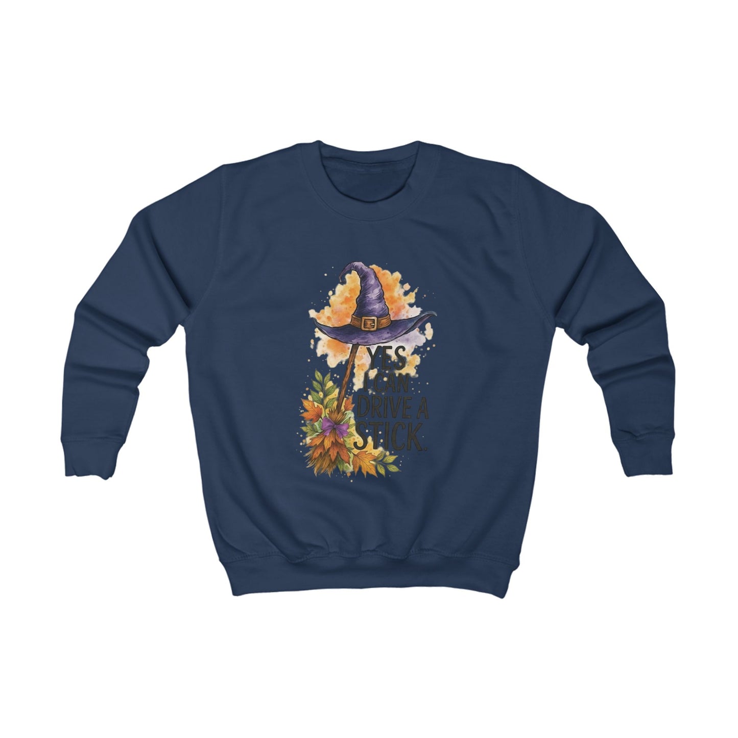 Kids Halloween Sweatshirt, Cute Witch Design, Fall Outfit, Autumn Apparel, Cozy Gift, Kids Dress Up