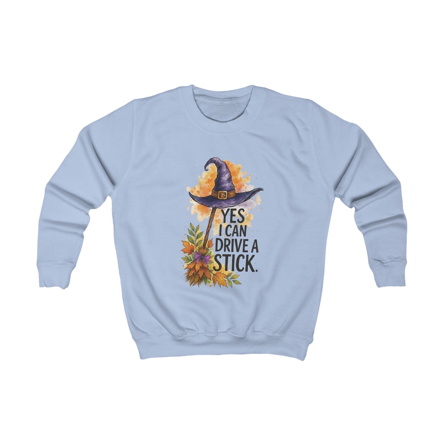 Kids Halloween Sweatshirt, Cute Witch Design, Fall Outfit, Autumn Apparel, Cozy Gift, Kids Dress Up