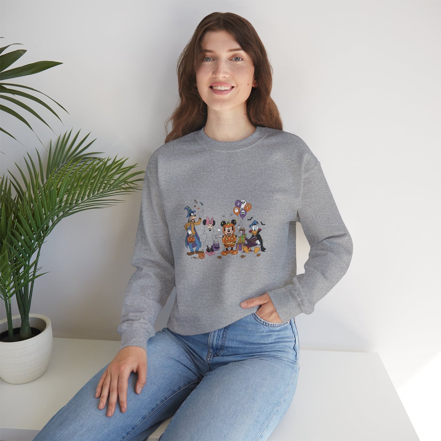 Whimsical Character Sweatshirt, Unisex Crewneck, Cozy Gift, Disney-Inspired, Fun Apparel, Perfect for Birthdays