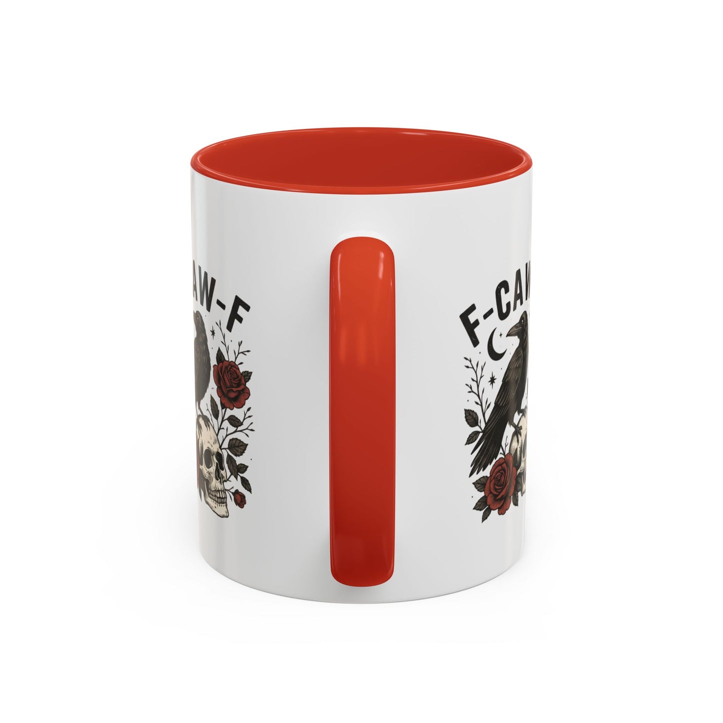 Gothic Accent Coffee Mug with Skull and Raven Design, Unique Gift for Halloween, Dark Aesthetic Mug, Perfect for Coffee Lovers, Skull Mug