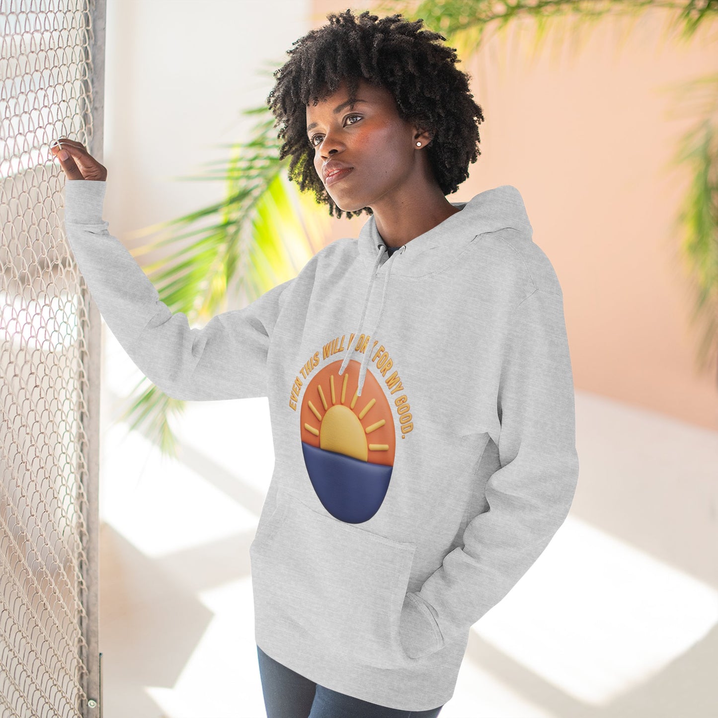 Sunny Vibes Fleece Hoodie - Cozy Sweatshirt for Warm Days, Casual Wear, Weekend Fun, Outdoor Adventures, Gift for Nature Lovers