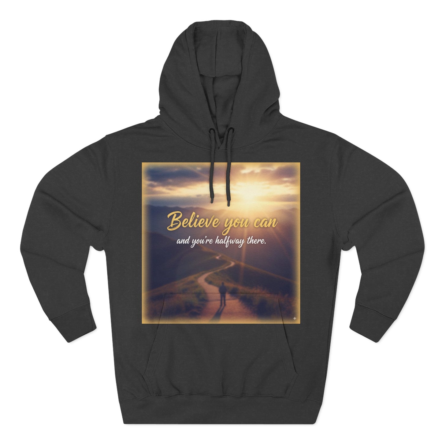 Inspirational Fleece Hoodie with Motivational Quote, Cozy Sweatshirt for All Seasons, Perfect Gift for Friends and Family