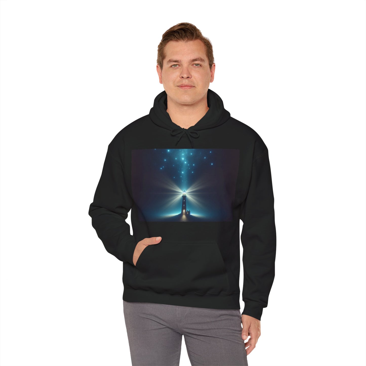 Unisex Garment Sweatshirt, Galaxy Print Hoodie, Stylish Hooded Sweatshirt, Gift for Space Lovers, Perfect for Cozy Evenings