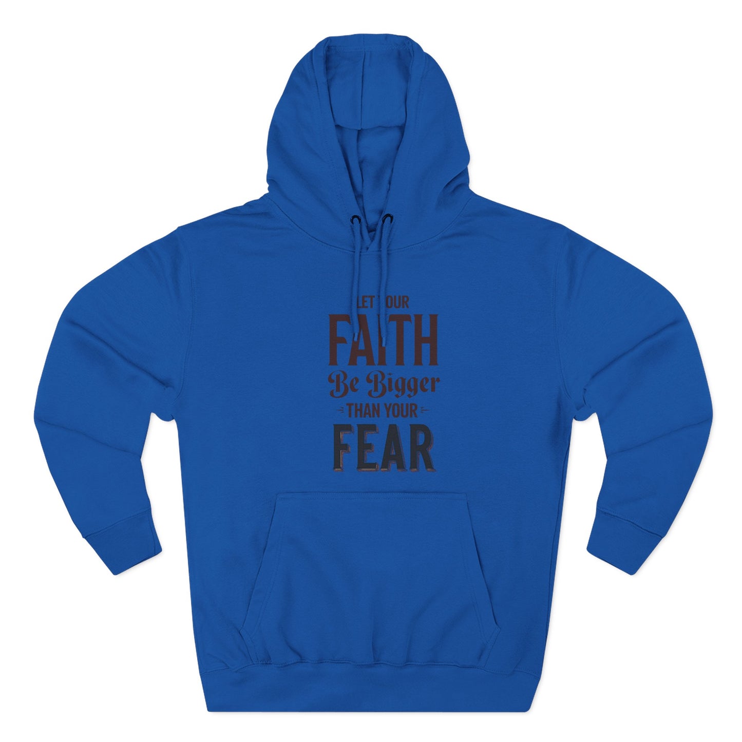 Three-Panel Fleece Hoodie, Cozy Faith Hoodie, Motivational Sweatshirt, Empowering Gift for Her, Perfect for Relaxation