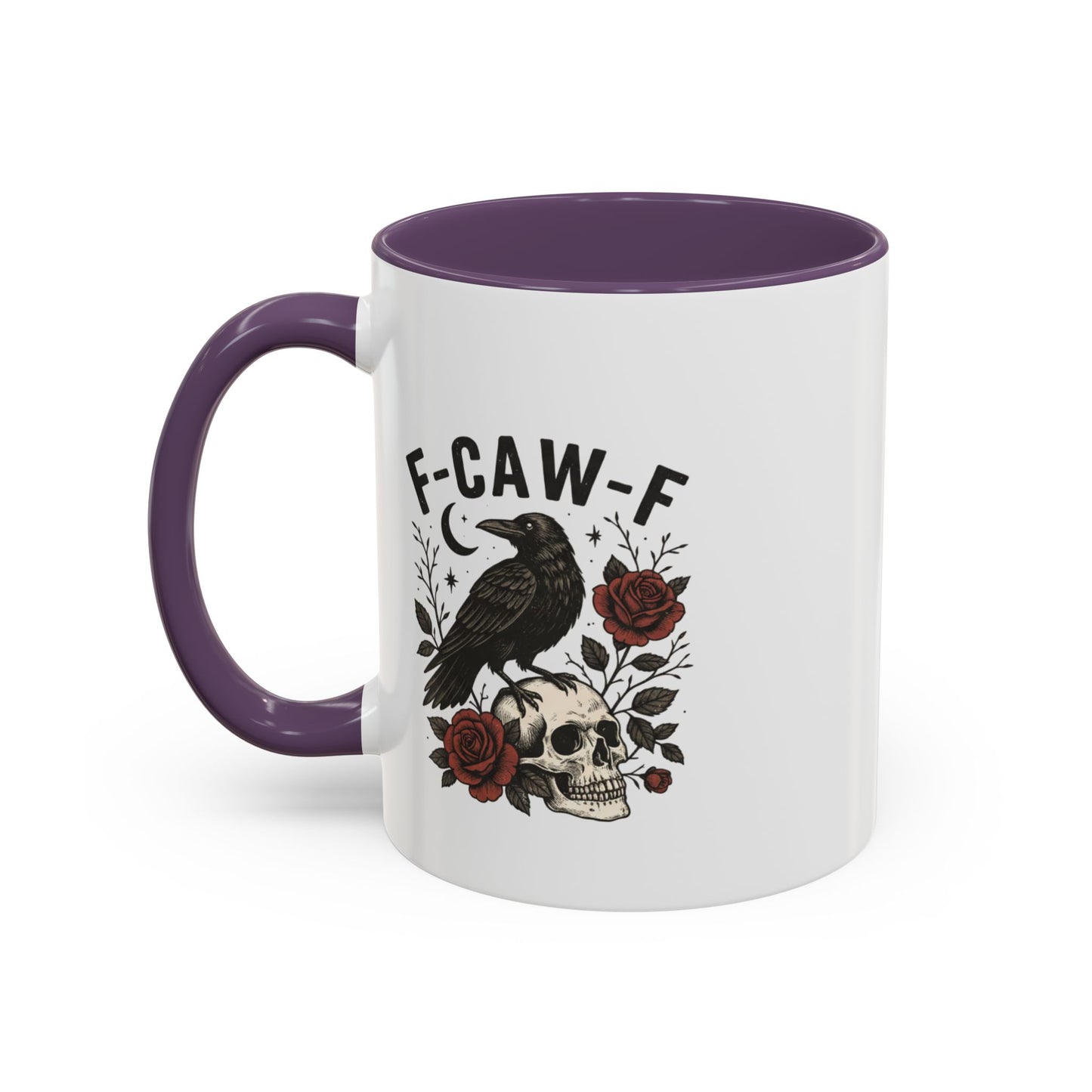 Gothic Accent Coffee Mug with Skull and Raven Design, Unique Gift for Halloween, Dark Aesthetic Mug, Perfect for Coffee Lovers, Skull Mug