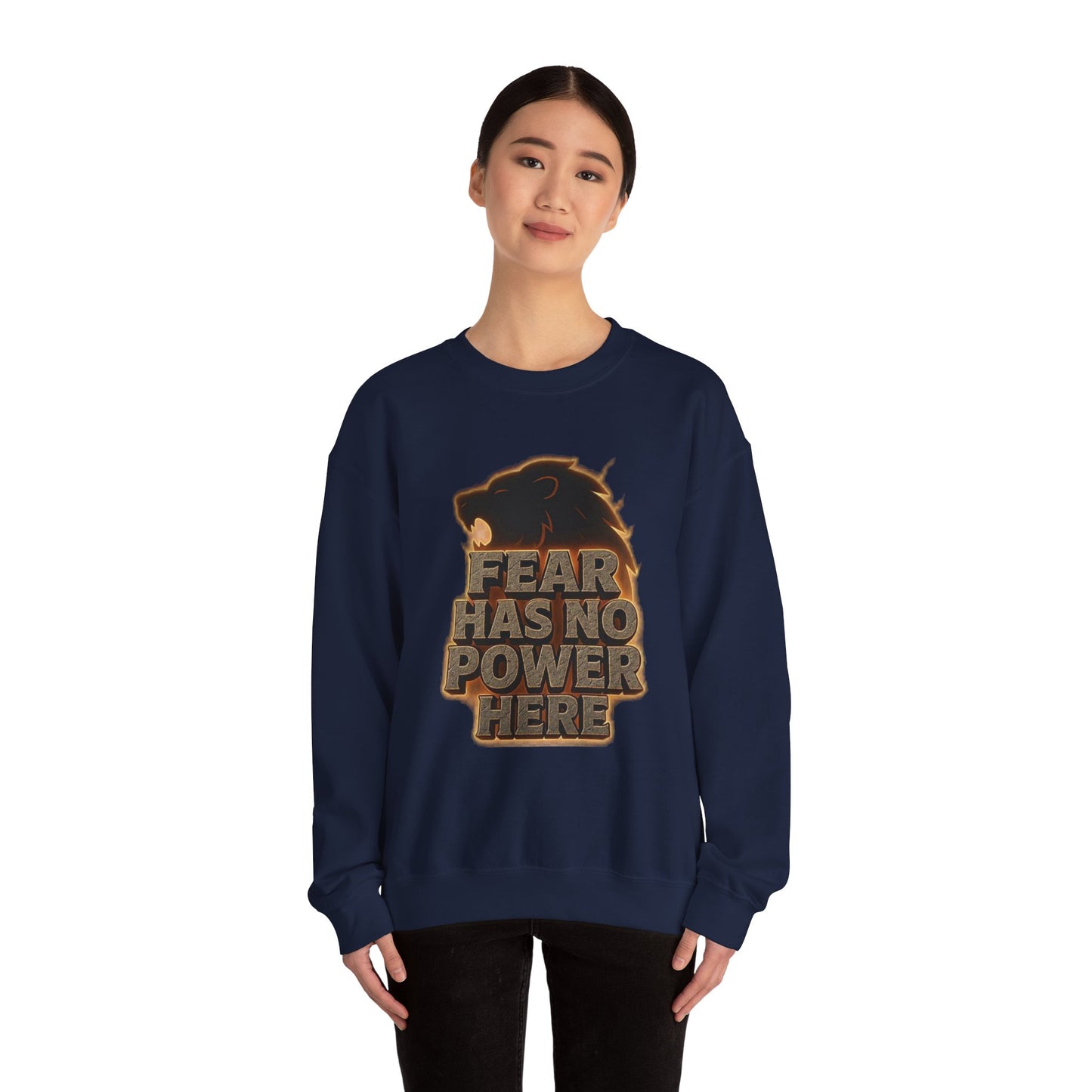 Fearless Lion Crewneck Sweatshirt - Cozy Unisex Top, Gift for Animal Lovers, Empowerment Apparel, Casual Fashion