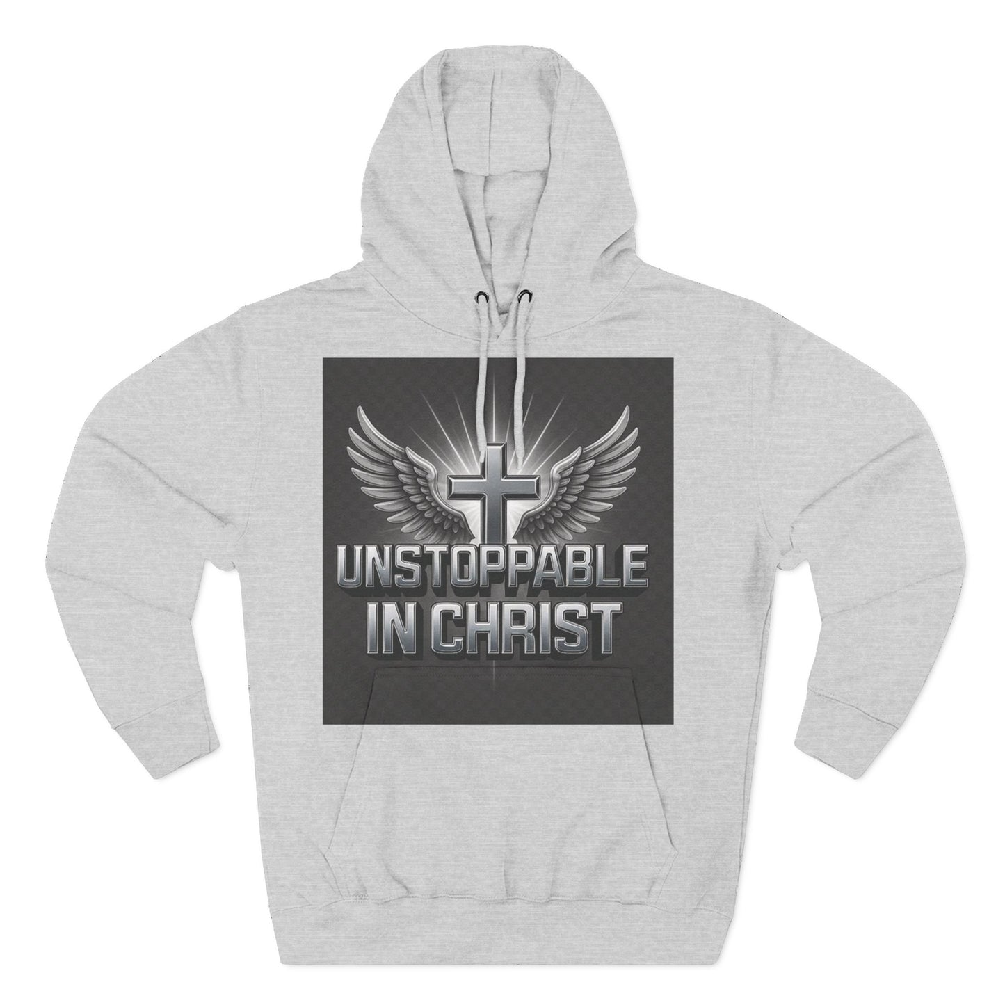 Unstoppable in Christ Hoodie - Inspirational Fleece Sweatshirt for Faith, Christian Gift, Cozy Wear, Faith-Based Apparel