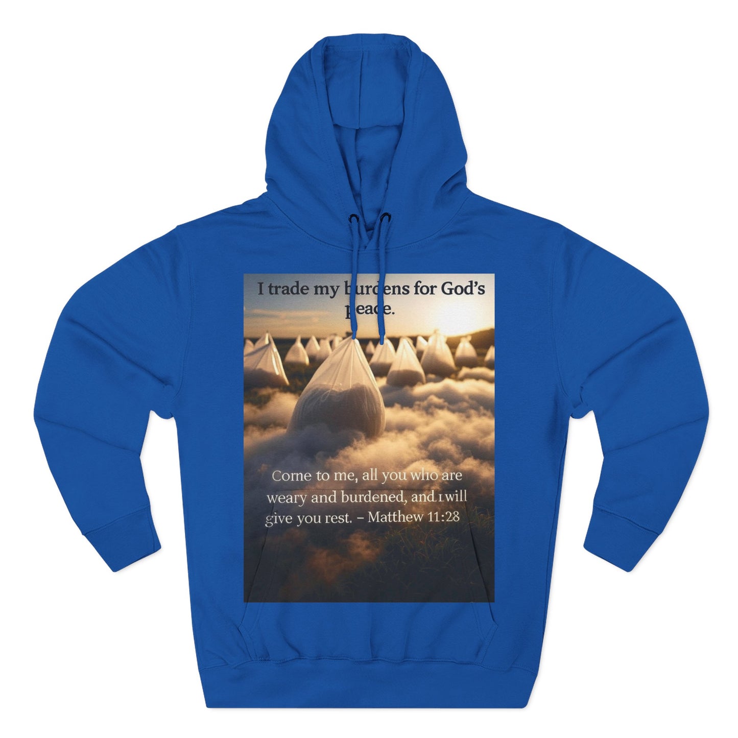 Inspirational Fleece Hoodie with Bible Verse, Cozy Christian Apparel, Perfect Gift for Faith, Relaxation, and Every Occasion