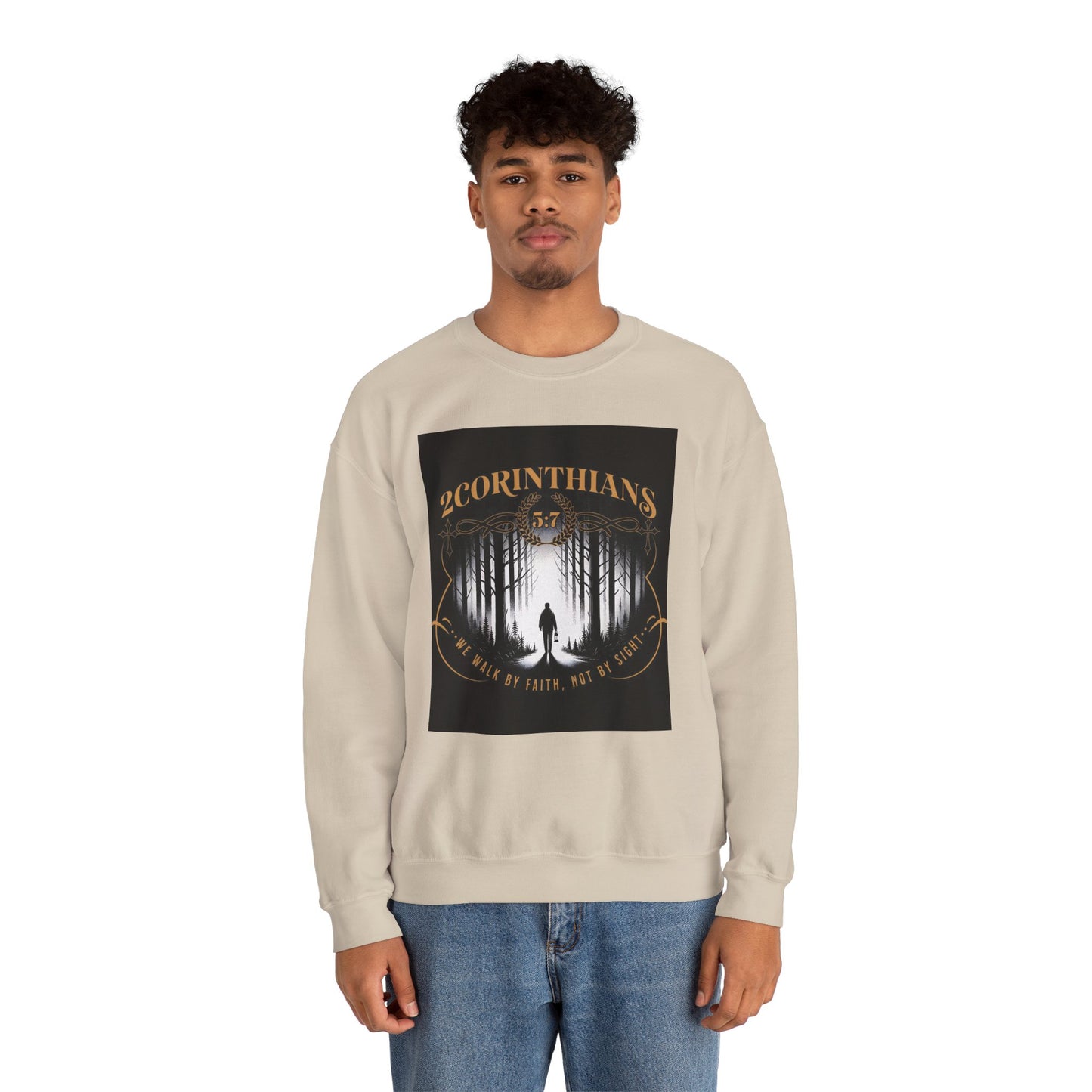 Faith-Inspired Crewneck Sweatshirt, Cozy Casual Wear,