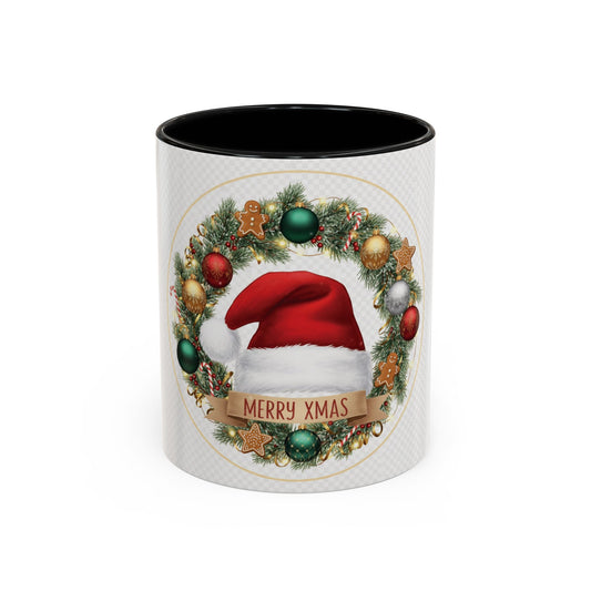 Christmas Accent Coffee Mug - Merry Xmas, Holiday Gift, Festive Decor, Seasonal Beverage, Cute Mug, Christmas Morning Drinkware