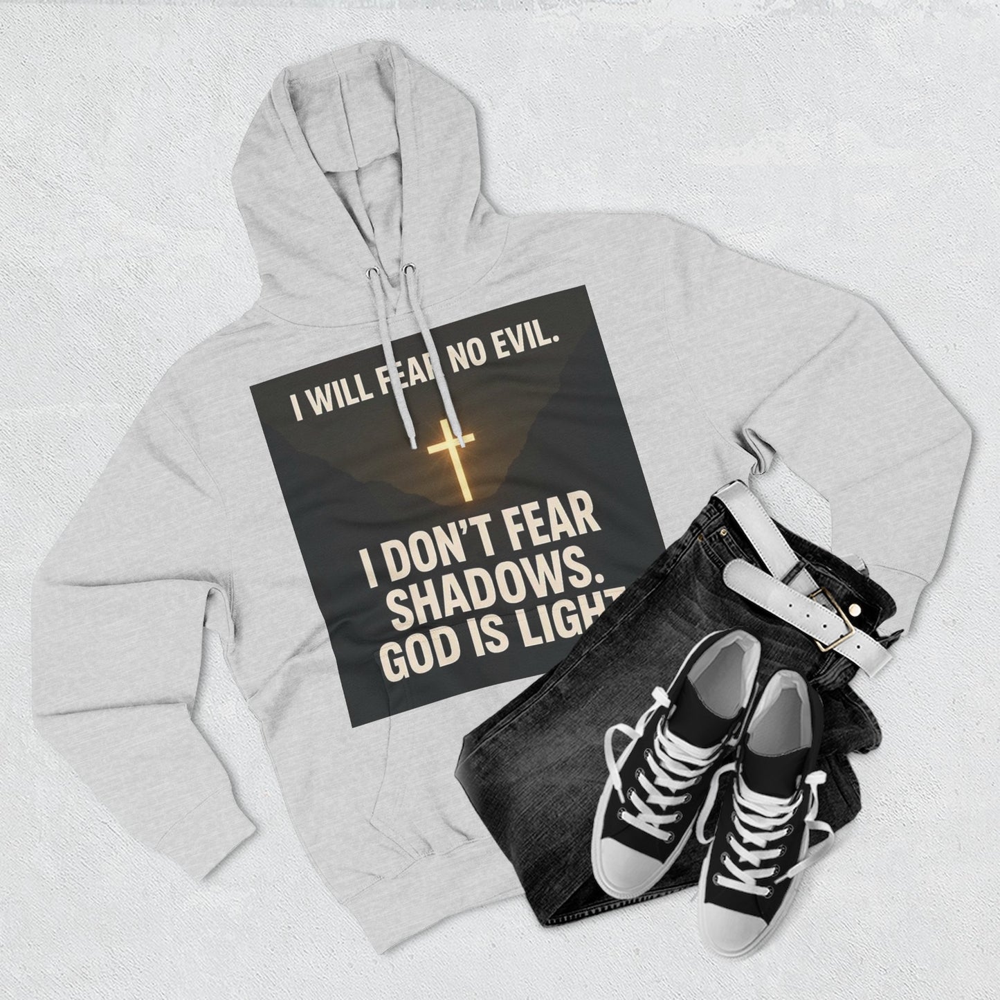 Inspirational Fleece Hoodie, Cozy Christian Apparel, Faith-Based Gift for Men and Women, Casual Wear, Perfect for Holidays