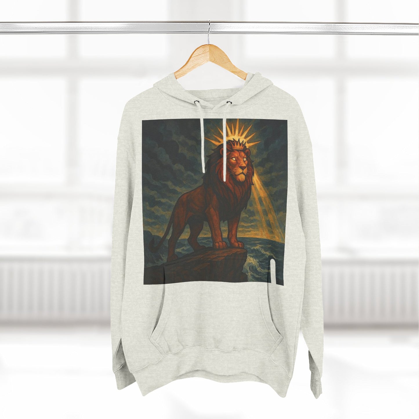 Three-Panel Fleece Hoodie, Cozy Hooded Sweatshirt, Animal Art Sweatshirt, Gift for Nature Lovers, Casual Wear, Unisex Hoodie