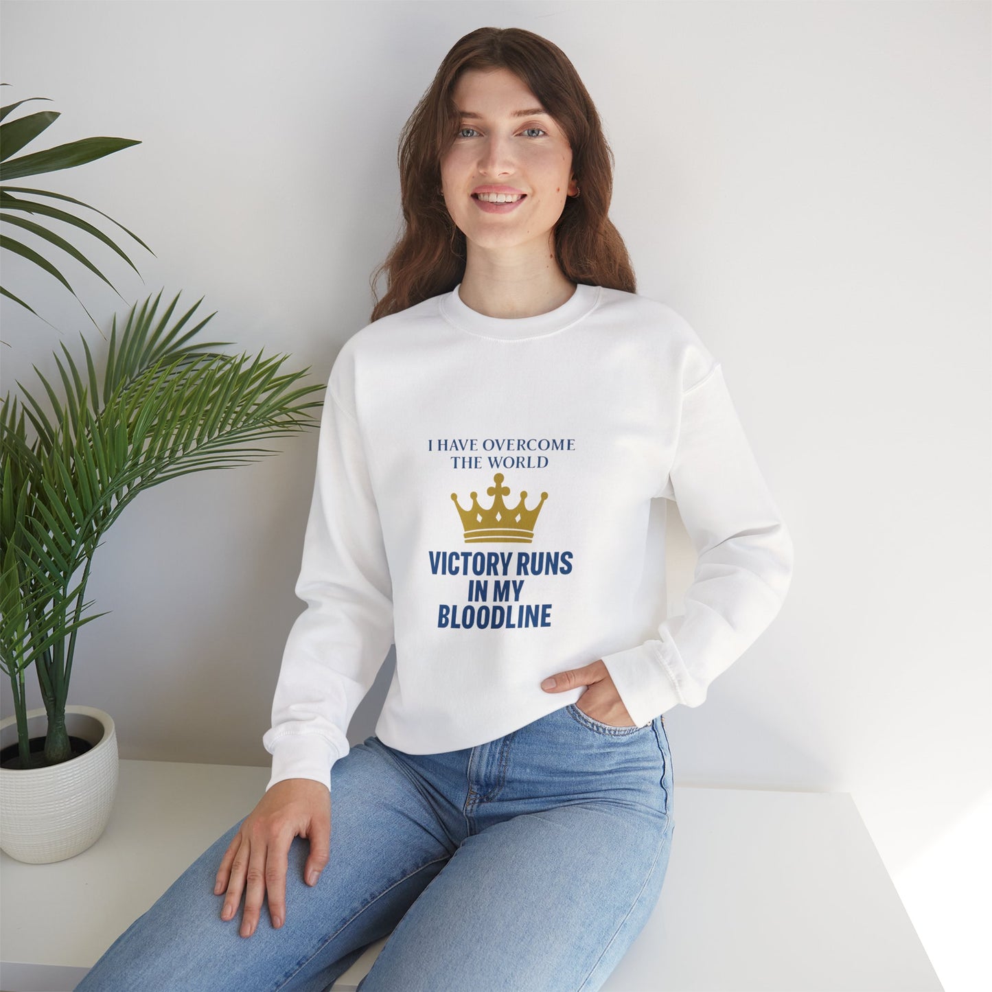 Victory Runs Crewneck Sweatshirt, Inspirational Sweatshirt, Unisex Gift, Empowerment Apparel, Celebration Clothing, Motivational Wear