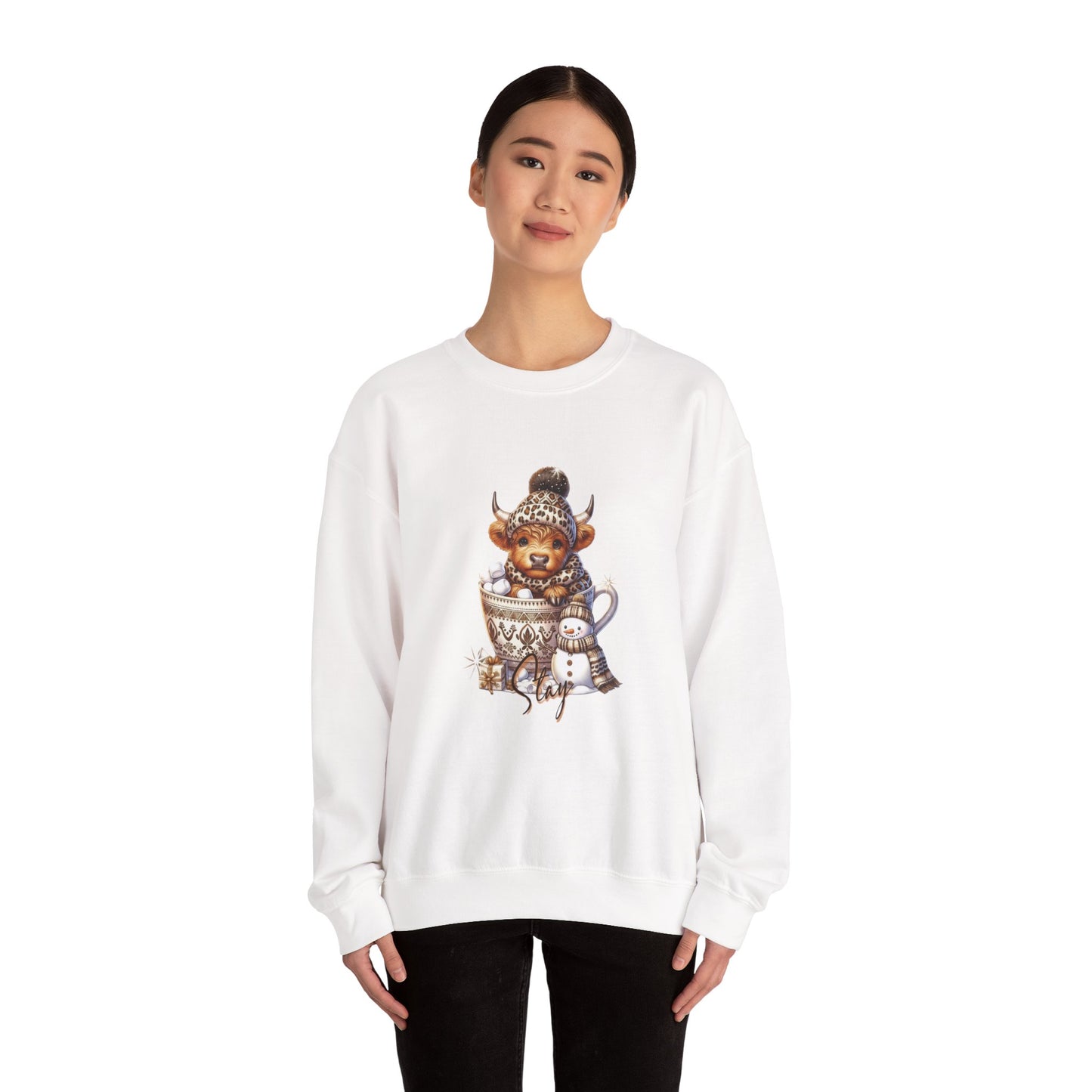 Cozy Animal Sweatshirt Featuring Cute Winter Design, Perfect Gift for Animal Lovers, Seasonal Fashion, Holiday Apparel, Comfortable Crewneck