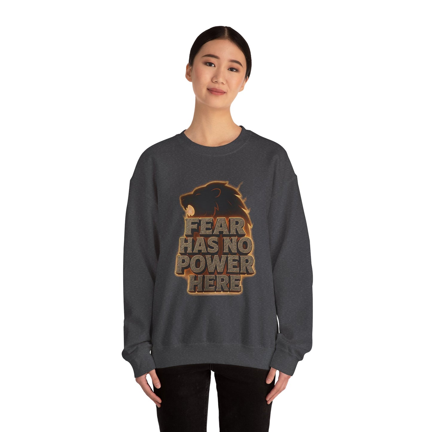 Fearless Lion Crewneck Sweatshirt - Cozy Unisex Top, Gift for Animal Lovers, Empowerment Apparel, Casual Fashion