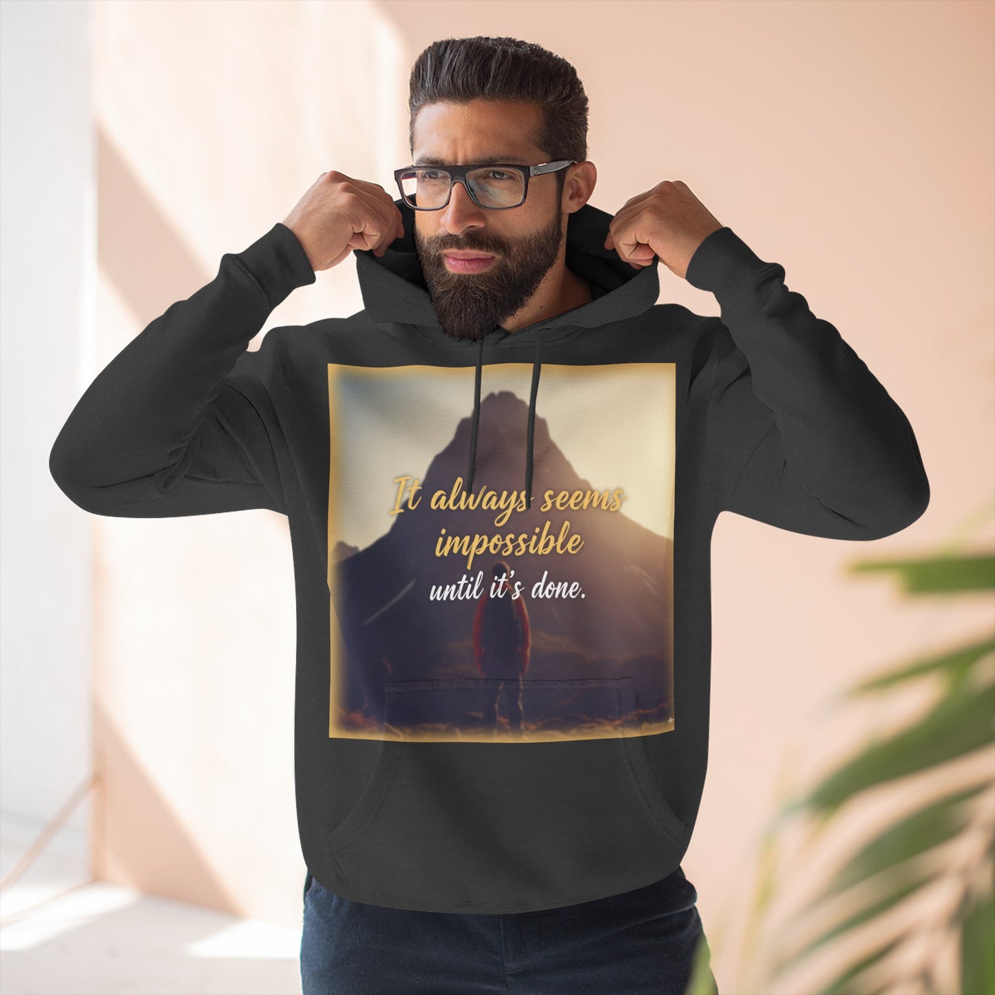 Inspirational Fleece Hoodie, Cozy Sweatshirt for Comfort, Motivational Apparel for Active Lifestyle, Gift for Her