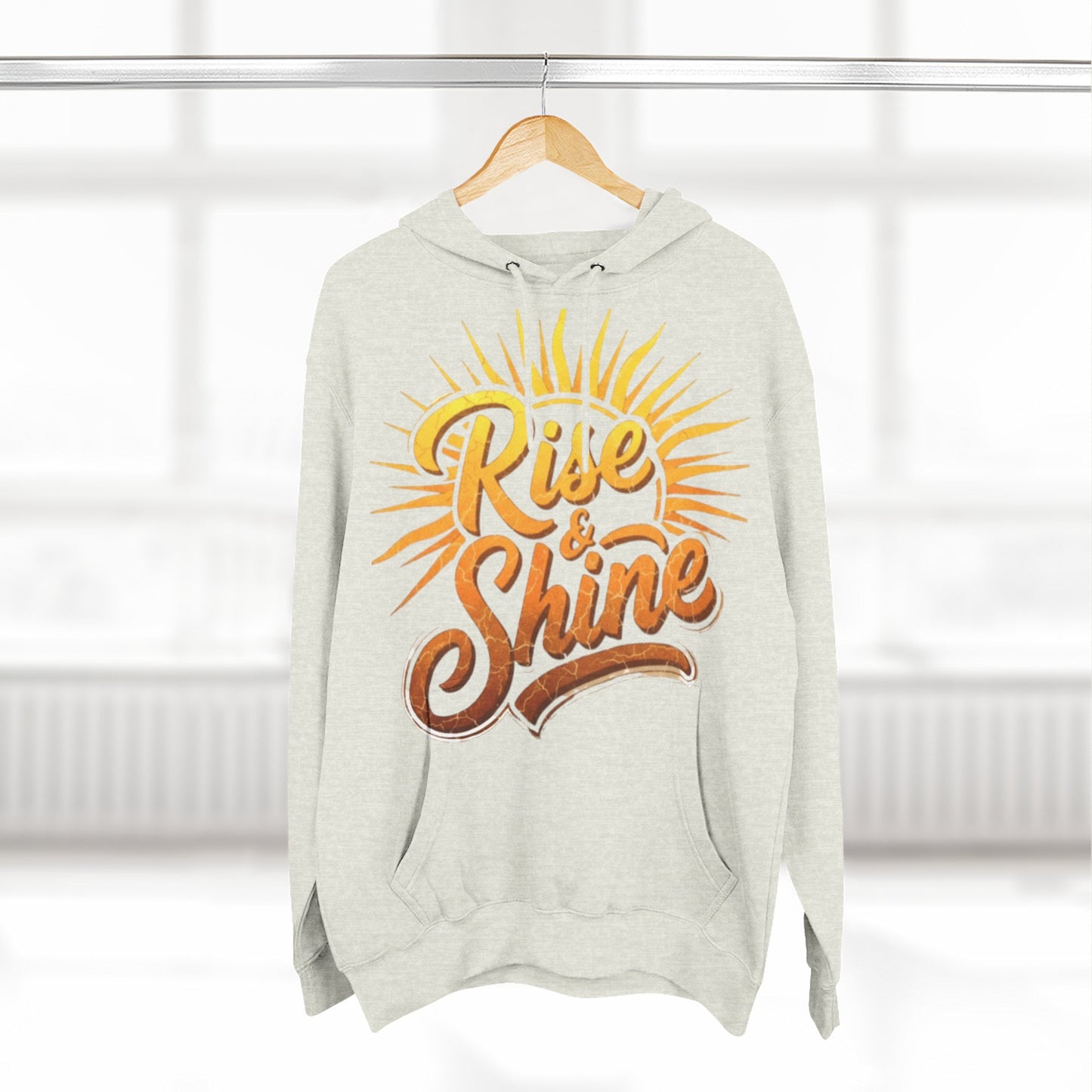 Rise & Shine Fleece Hoodie for Cozy Days, Inspirational Sweatshirt, Perfect Gift for Friends, Casual Wear, Comfort in Style