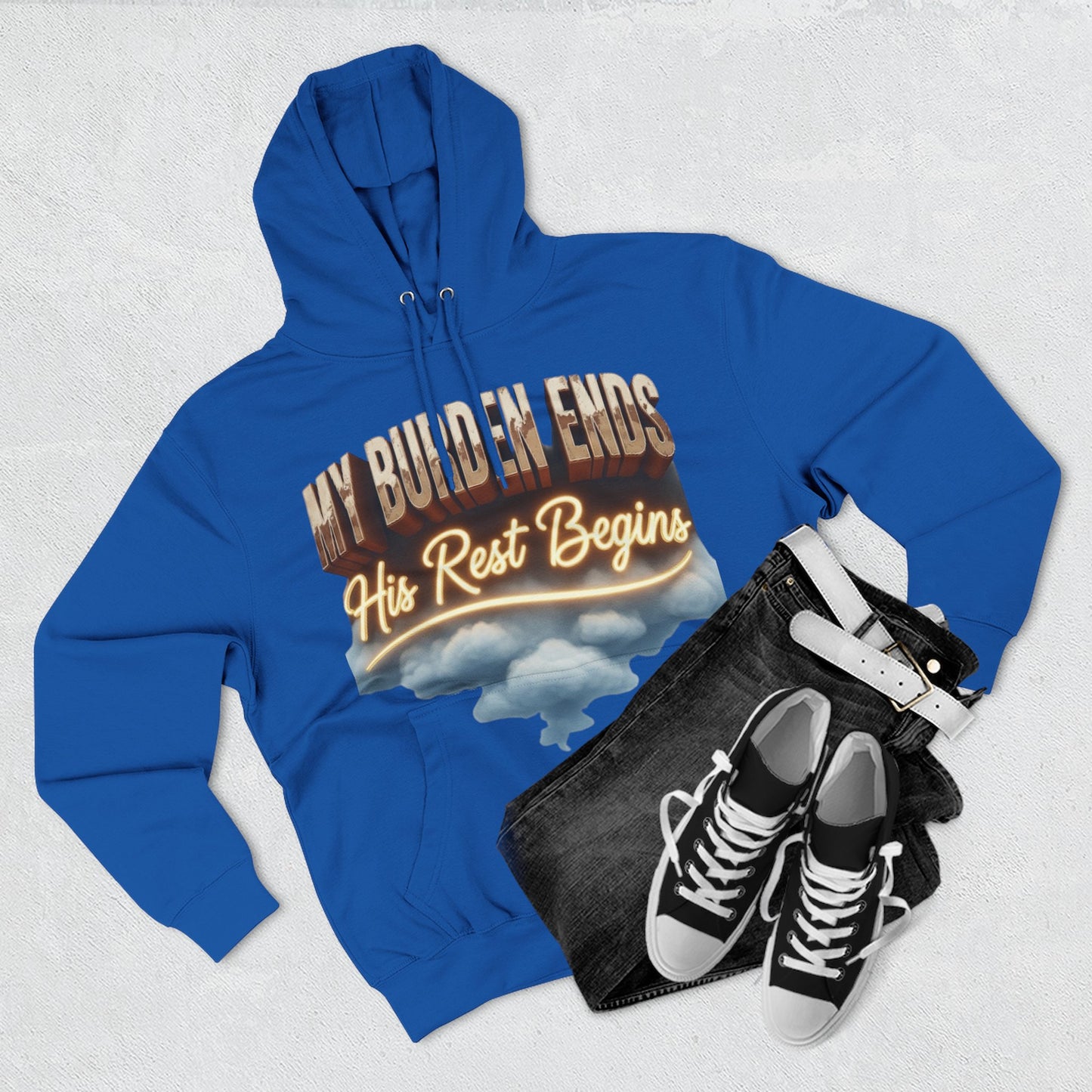 Inspirational Three-Panel Fleece Hoodie, Cozy Sweatshirt, Motivational Gift, Relaxation Wear, Everyday Comfort