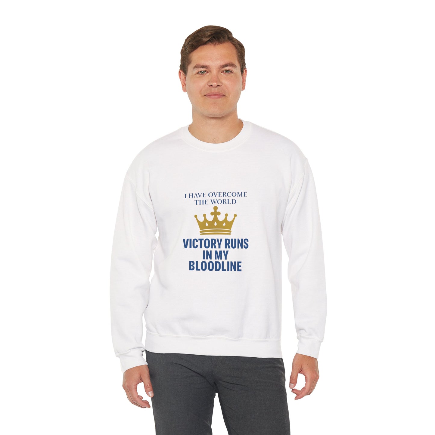 Victory Runs Crewneck Sweatshirt, Inspirational Sweatshirt, Unisex Gift, Empowerment Apparel, Celebration Clothing, Motivational Wear