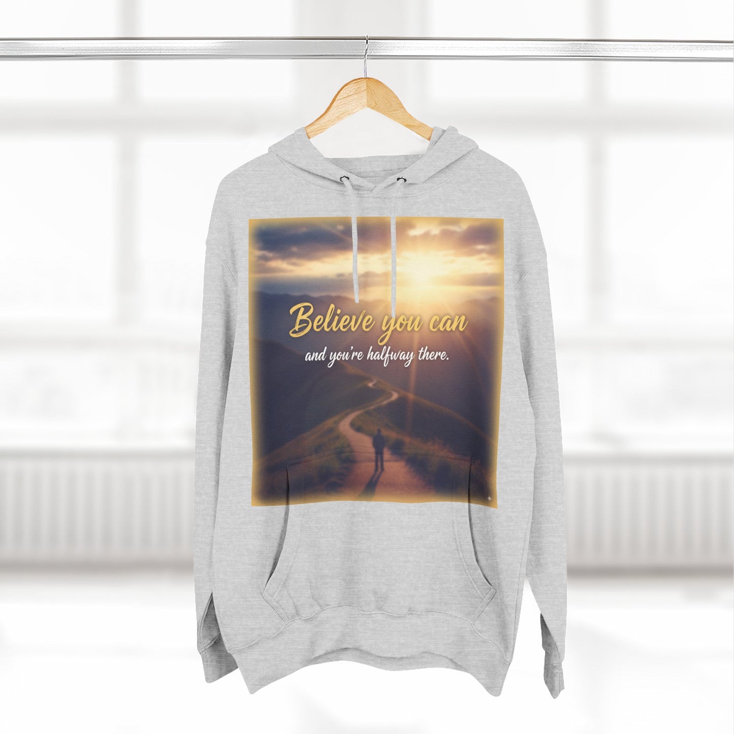 Inspirational Fleece Hoodie with Motivational Quote, Cozy Sweatshirt for All Seasons, Perfect Gift for Friends and Family