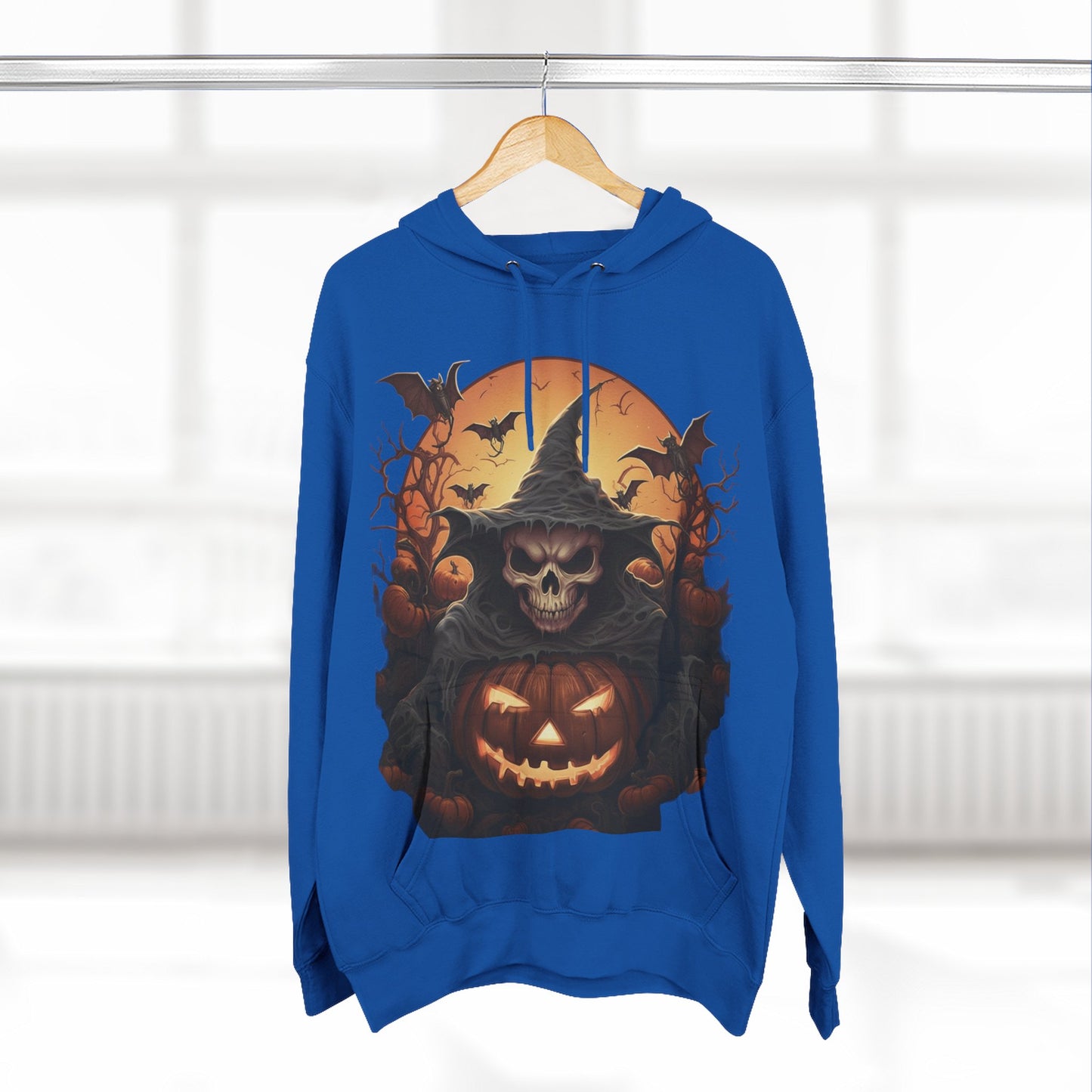 Spooky Halloween Hoodie, Fleece Sweatshirt for Fall, Cozy Witch Design, Pumpkin Decor, Unisex Gift for Halloween Lovers