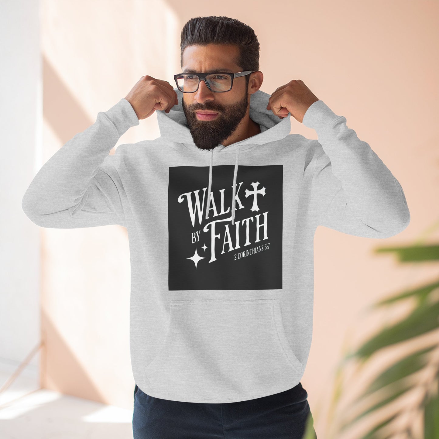 Three-PanelFleeceHoodie, Inspirational Hoodie, Cozy Fleece Pullover, Religious Gift for Women, Perfect for Church or Casual Wear