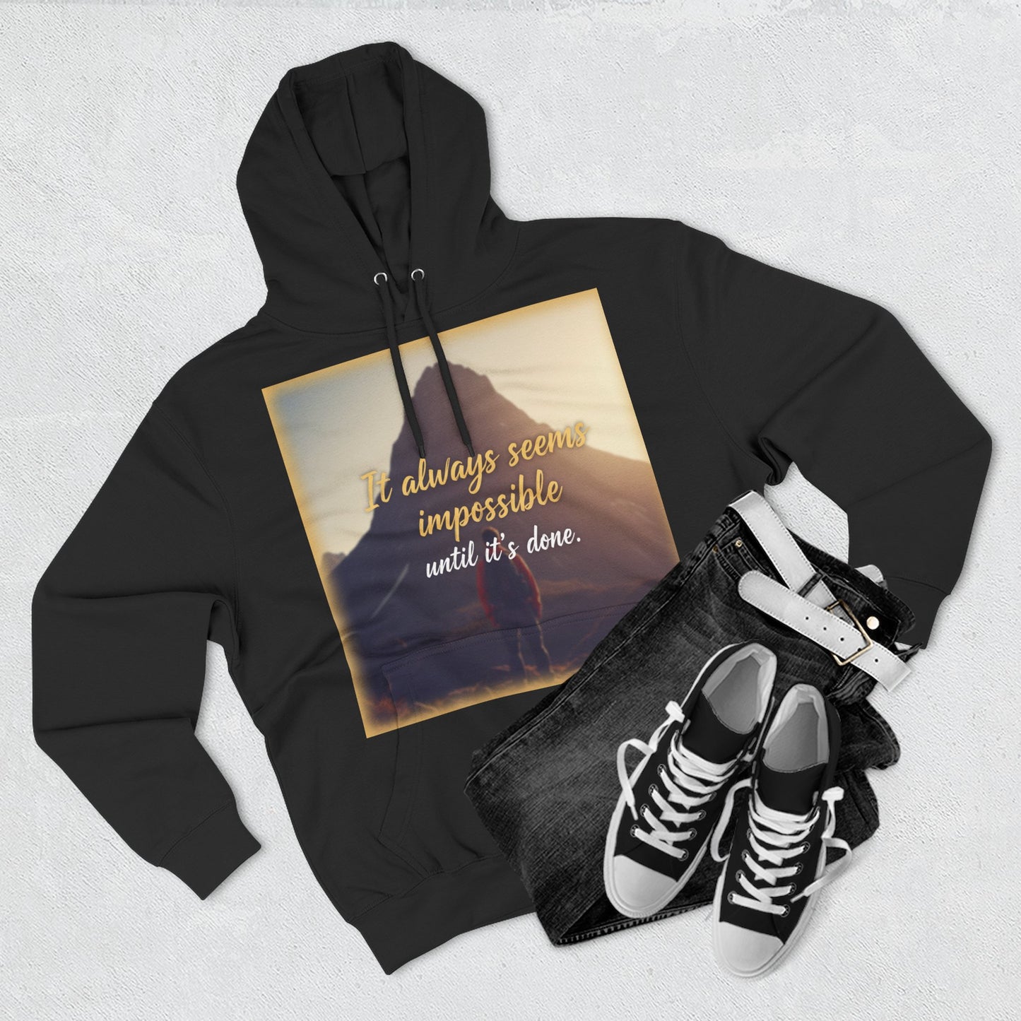 Inspirational Fleece Hoodie, Cozy Sweatshirt for Comfort, Motivational Apparel for Active Lifestyle, Gift for Her