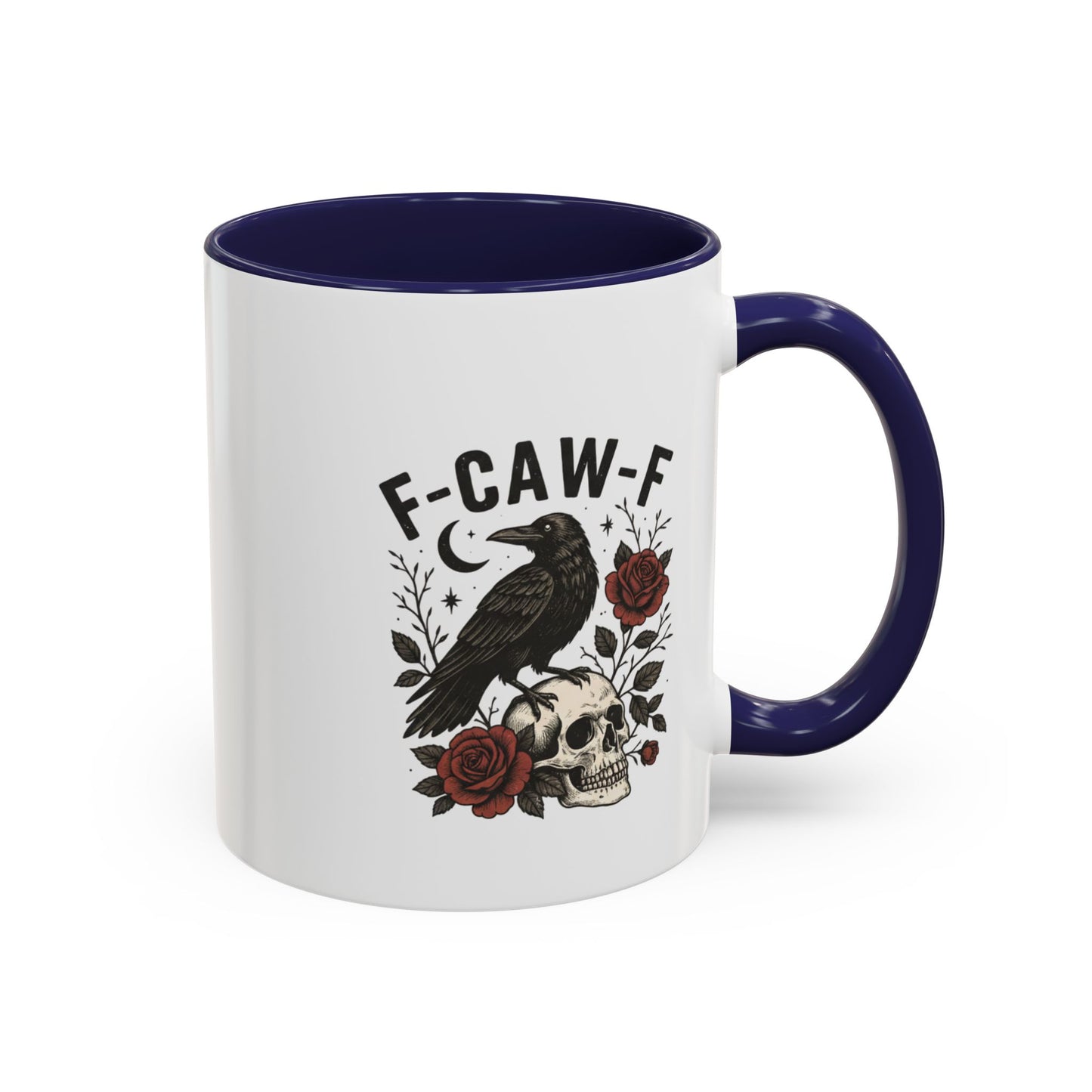 Gothic Accent Coffee Mug with Skull and Raven Design, Unique Gift for Halloween, Dark Aesthetic Mug, Perfect for Coffee Lovers, Skull Mug