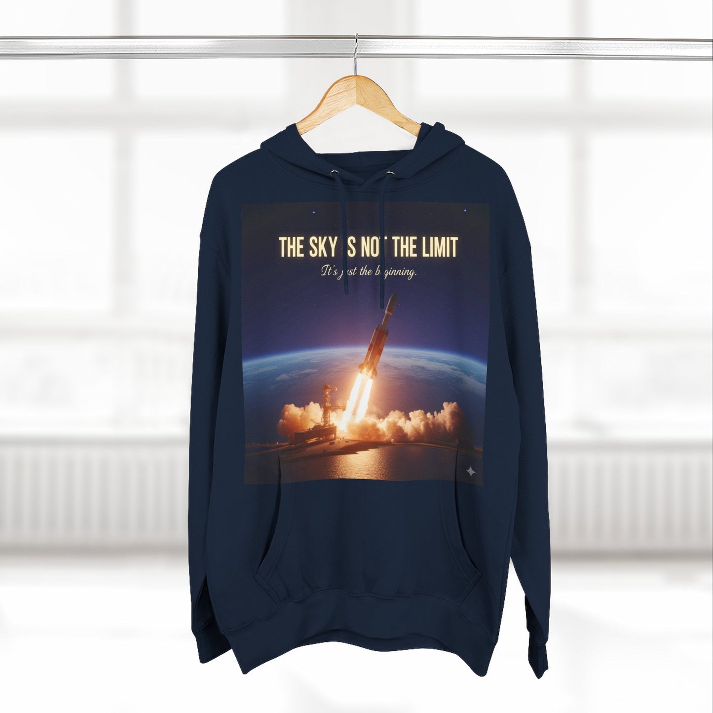 Inspirational Space Hoodie for Dreamers, The Sky is Not the Limit Sweatshirt, Motivational Gift, Cozy Fleece Pullover, Astronomy Lover