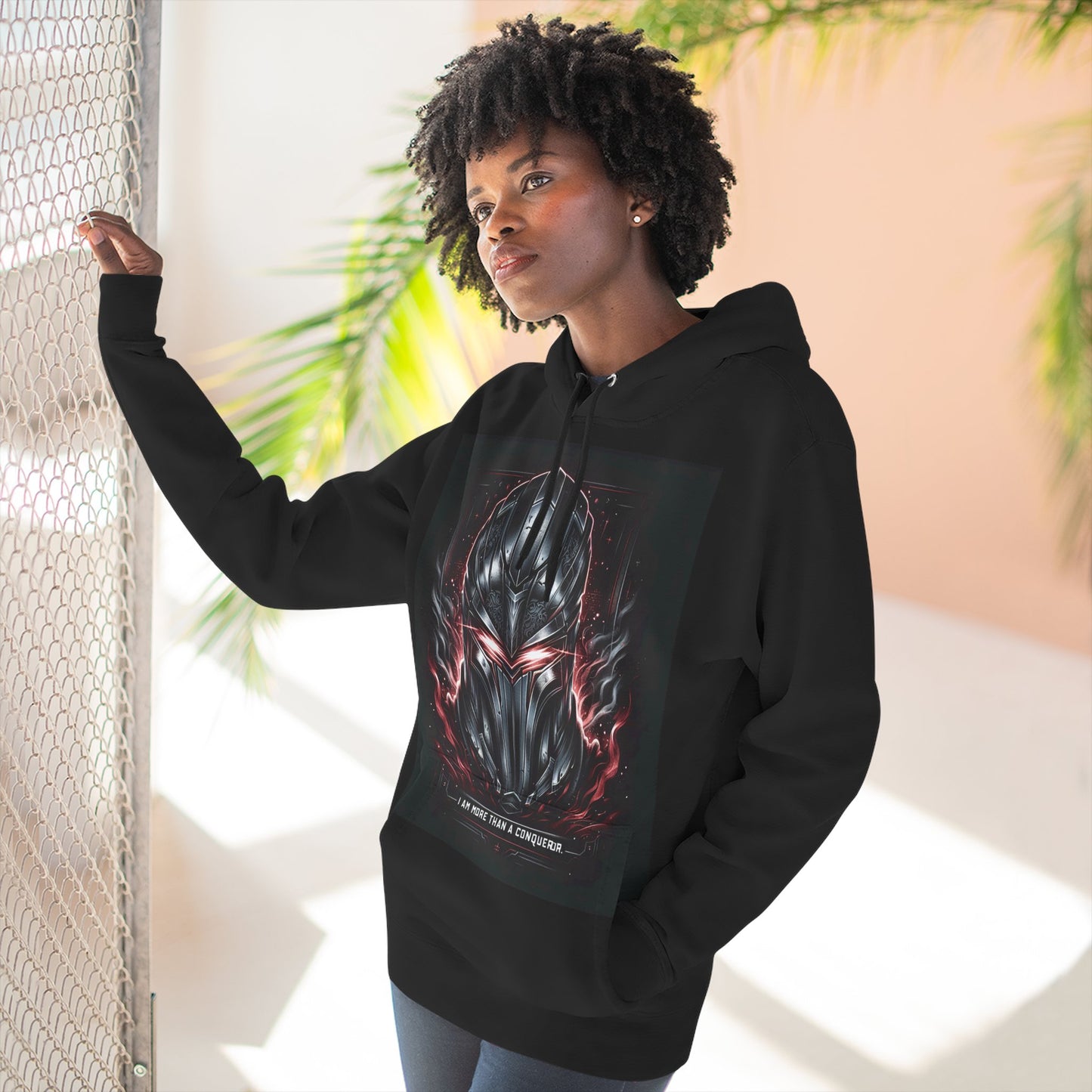 Three-Panel Fleece Hoodie