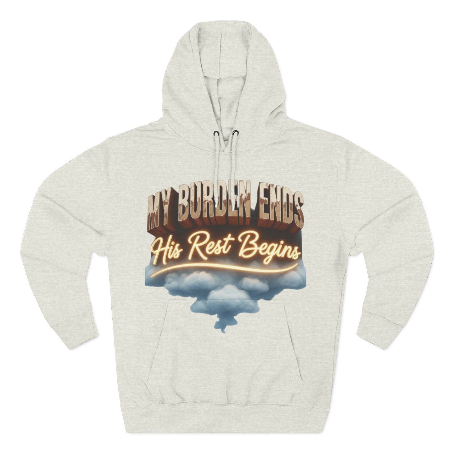 Inspirational Three-Panel Fleece Hoodie, Cozy Sweatshirt, Motivational Gift, Relaxation Wear, Everyday Comfort