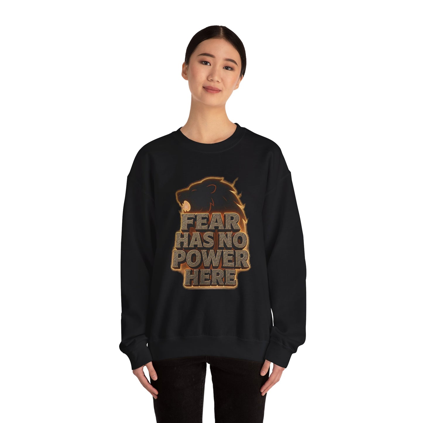 Fearless Lion Crewneck Sweatshirt - Cozy Unisex Top, Gift for Animal Lovers, Empowerment Apparel, Casual Fashion