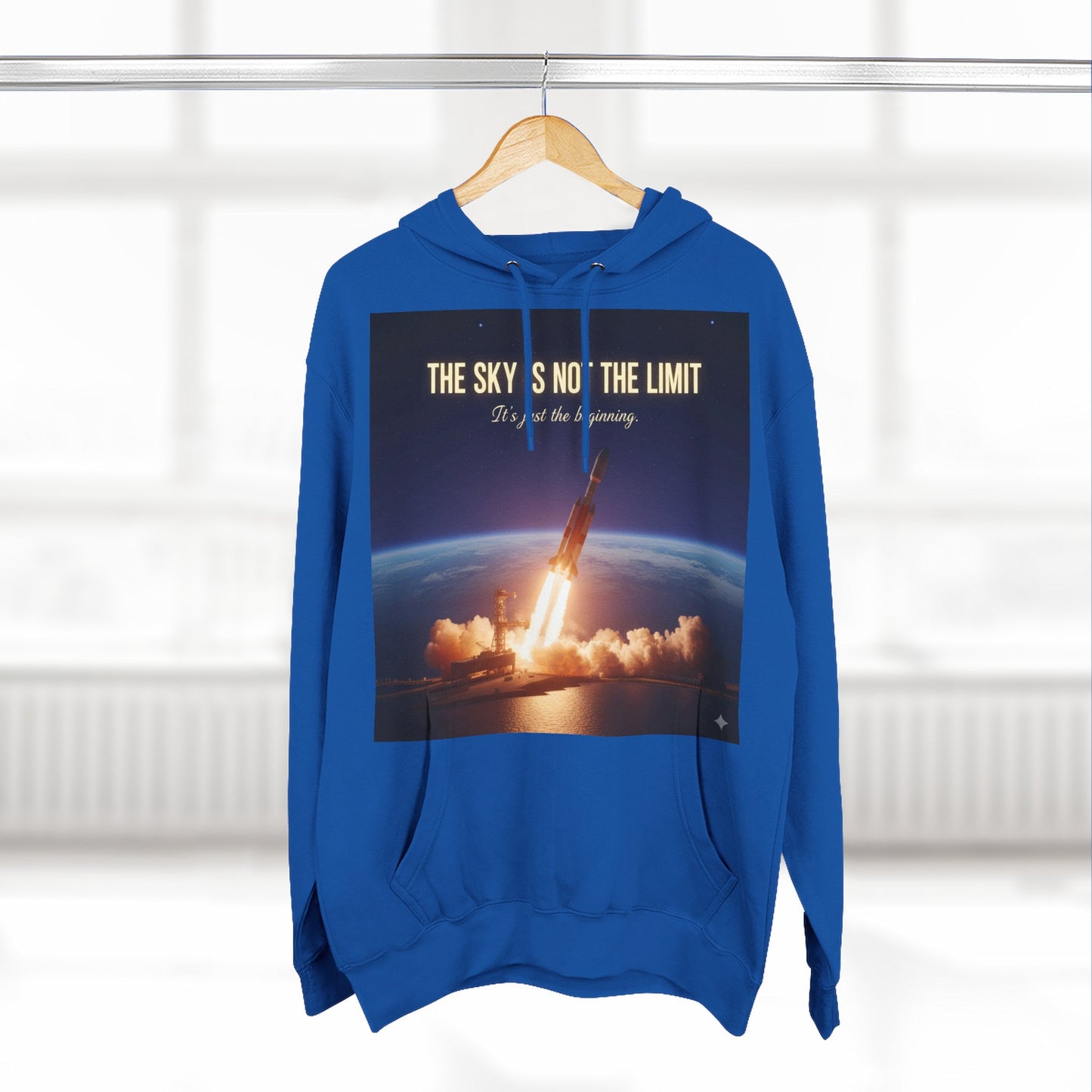 Inspirational Space Hoodie for Dreamers, The Sky is Not the Limit Sweatshirt, Motivational Gift, Cozy Fleece Pullover, Astronomy Lover