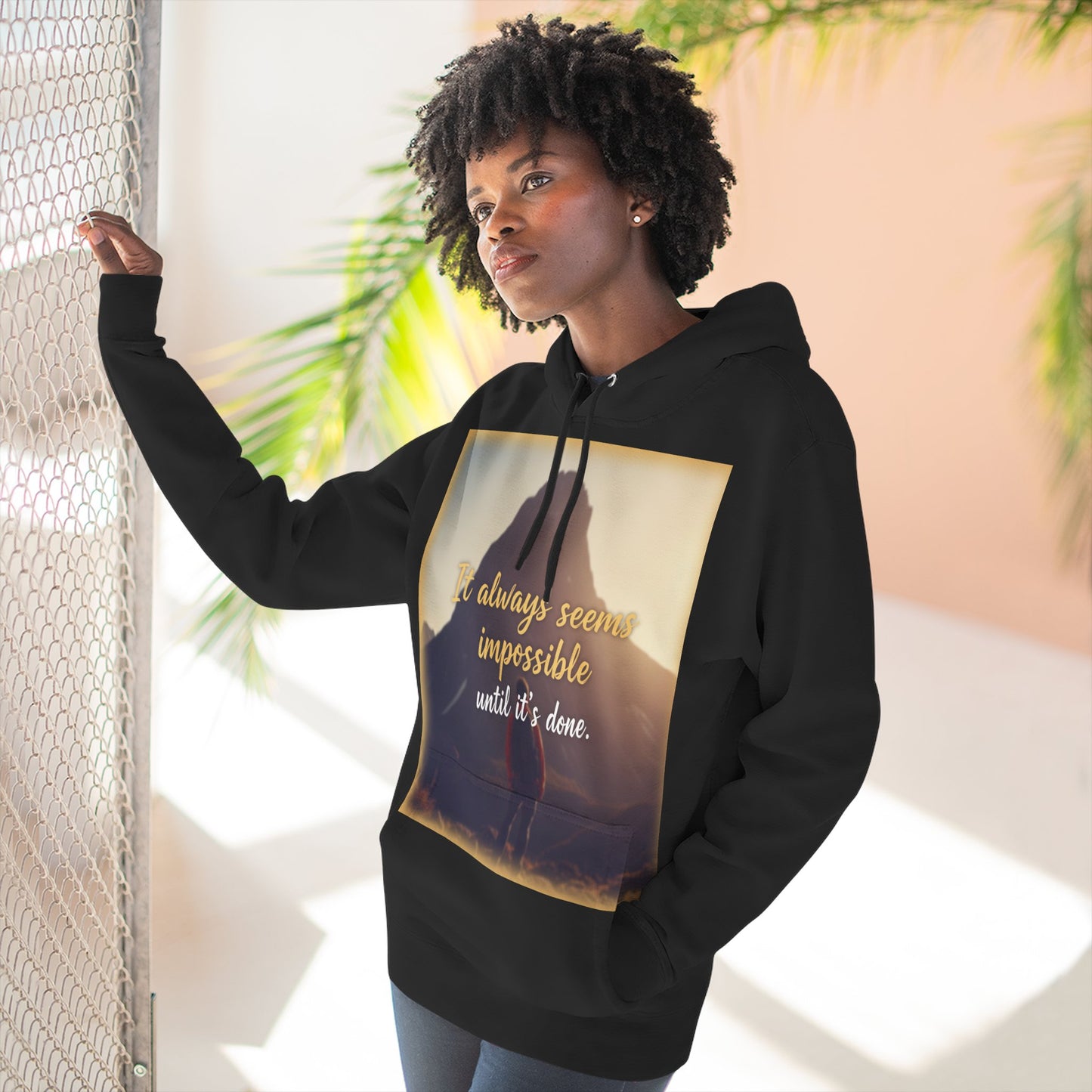 Inspirational Fleece Hoodie, Cozy Sweatshirt for Comfort, Motivational Apparel for Active Lifestyle, Gift for Her