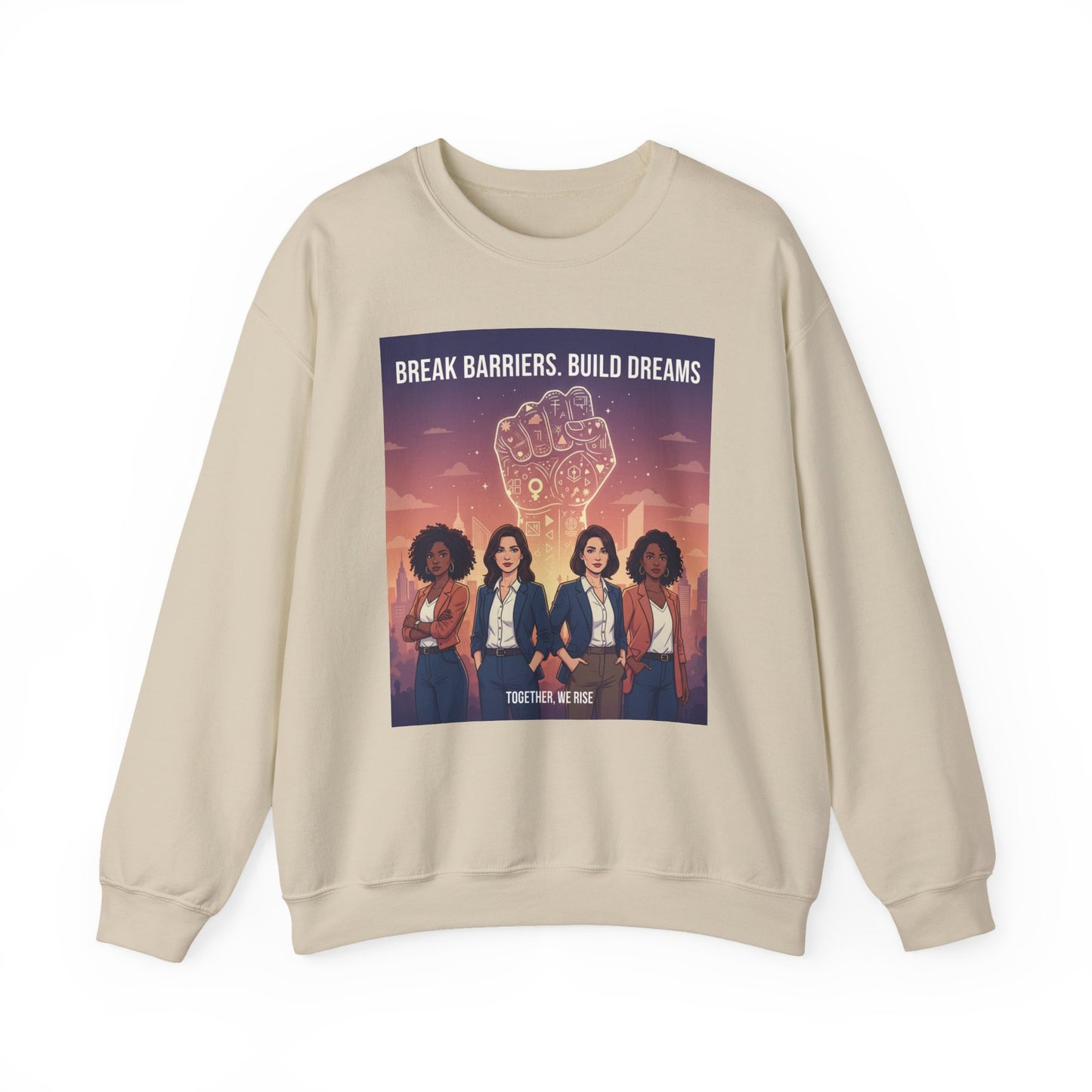 Empowerment Crewneck Sweatshirt – Unisex Design for Dreamers, Perfect for Gifting, Motivational Message,.