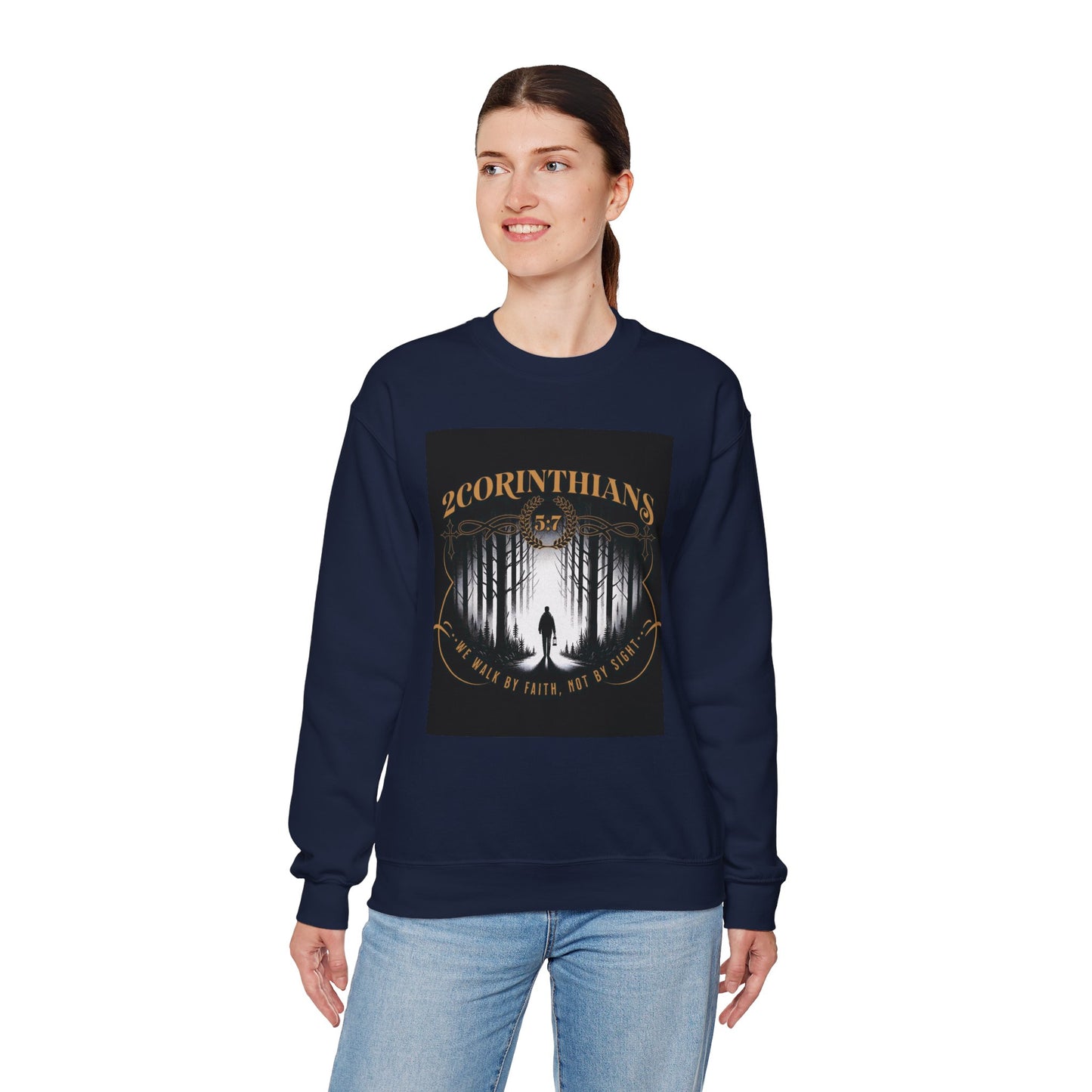 Faith-Inspired Crewneck Sweatshirt, Cozy Casual Wear,