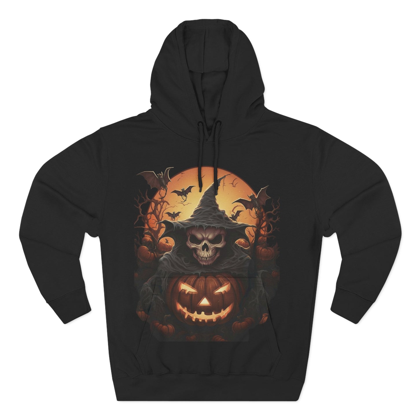 Spooky Halloween Hoodie, Fleece Sweatshirt for Fall, Cozy Witch Design, Pumpkin Decor, Unisex Gift for Halloween Lovers