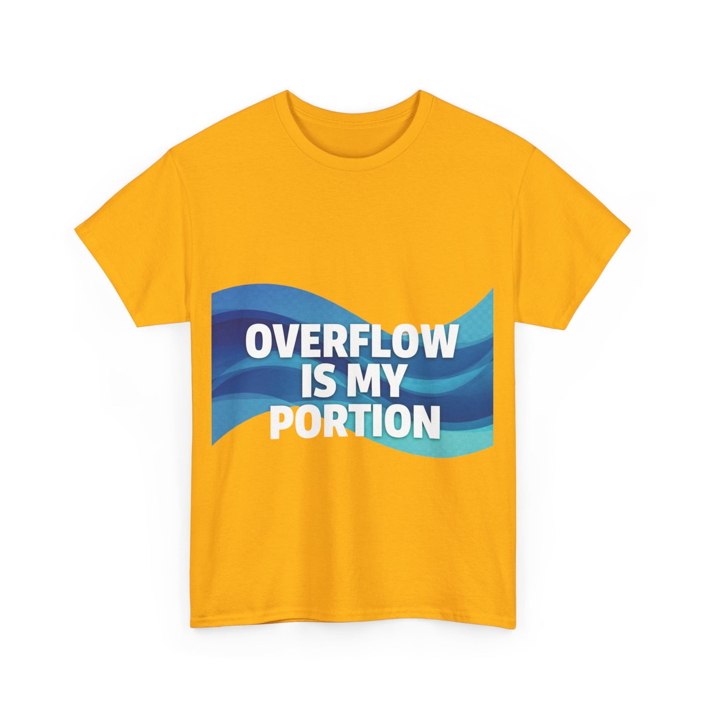Overflow Is My Portion Unisex Heavy Cotton Tee, Inspirational T-Shirt, Motivational Apparel, Gift for Him/Her, Casual Wear, Everyday Style