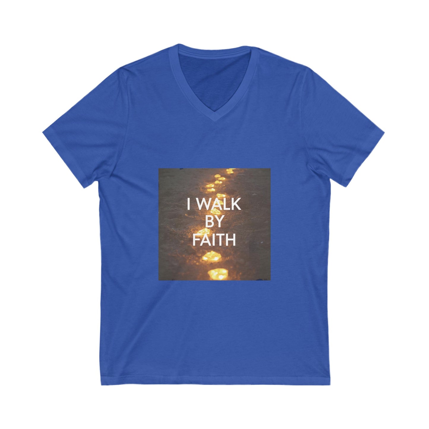 Inspirational Faith V-Neck Tee, Motivational T-Shirt, Casual Wear, Gift for Believers, Everyday Inspiration, Christian Apparel
