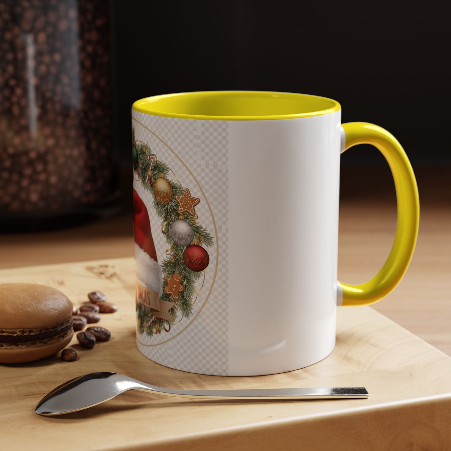 Christmas Accent Coffee Mug - Merry Xmas, Holiday Gift, Festive Decor, Seasonal Beverage, Cute Mug, Christmas Morning Drinkware