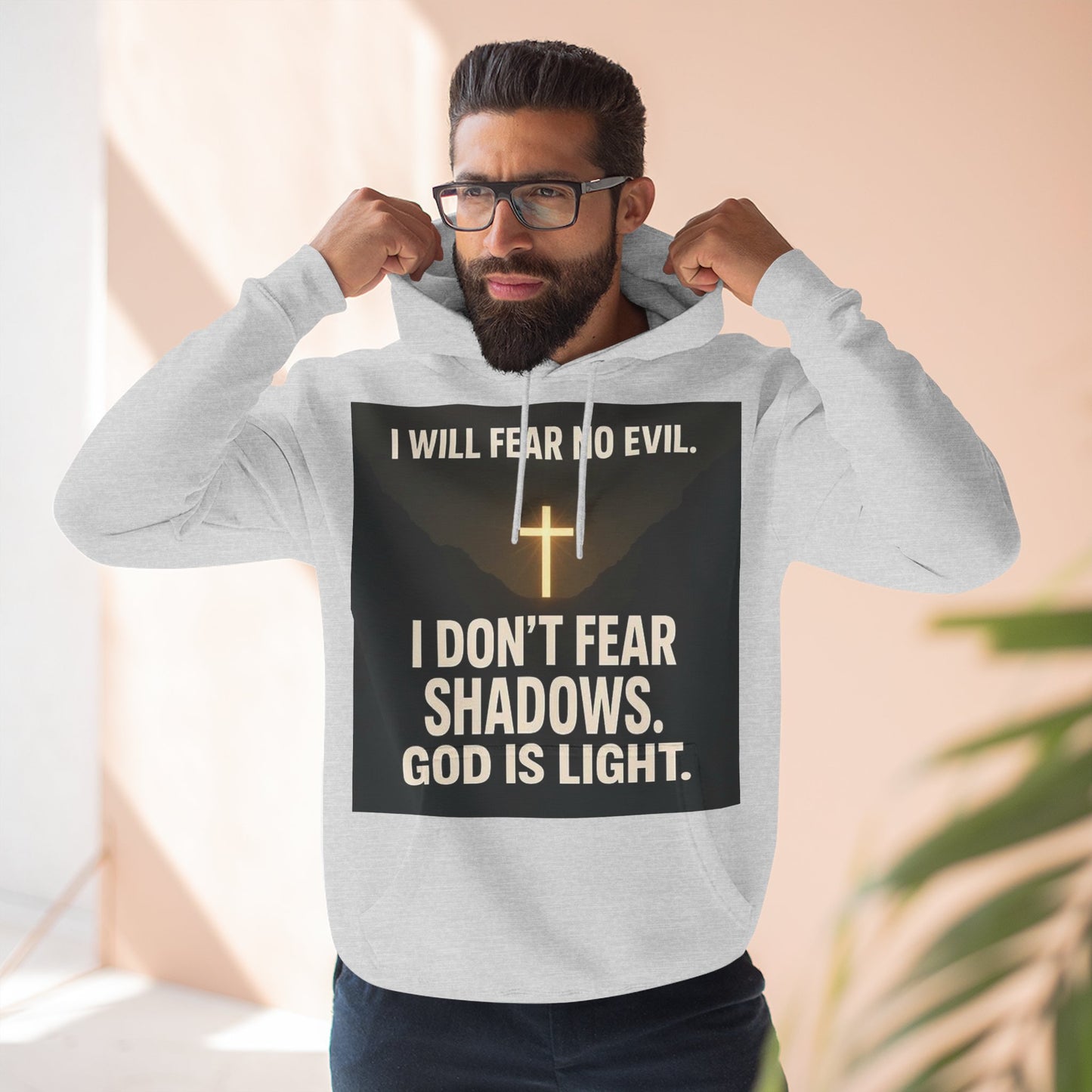 Inspirational Fleece Hoodie, Cozy Christian Apparel, Faith-Based Gift for Men and Women, Casual Wear, Perfect for Holidays