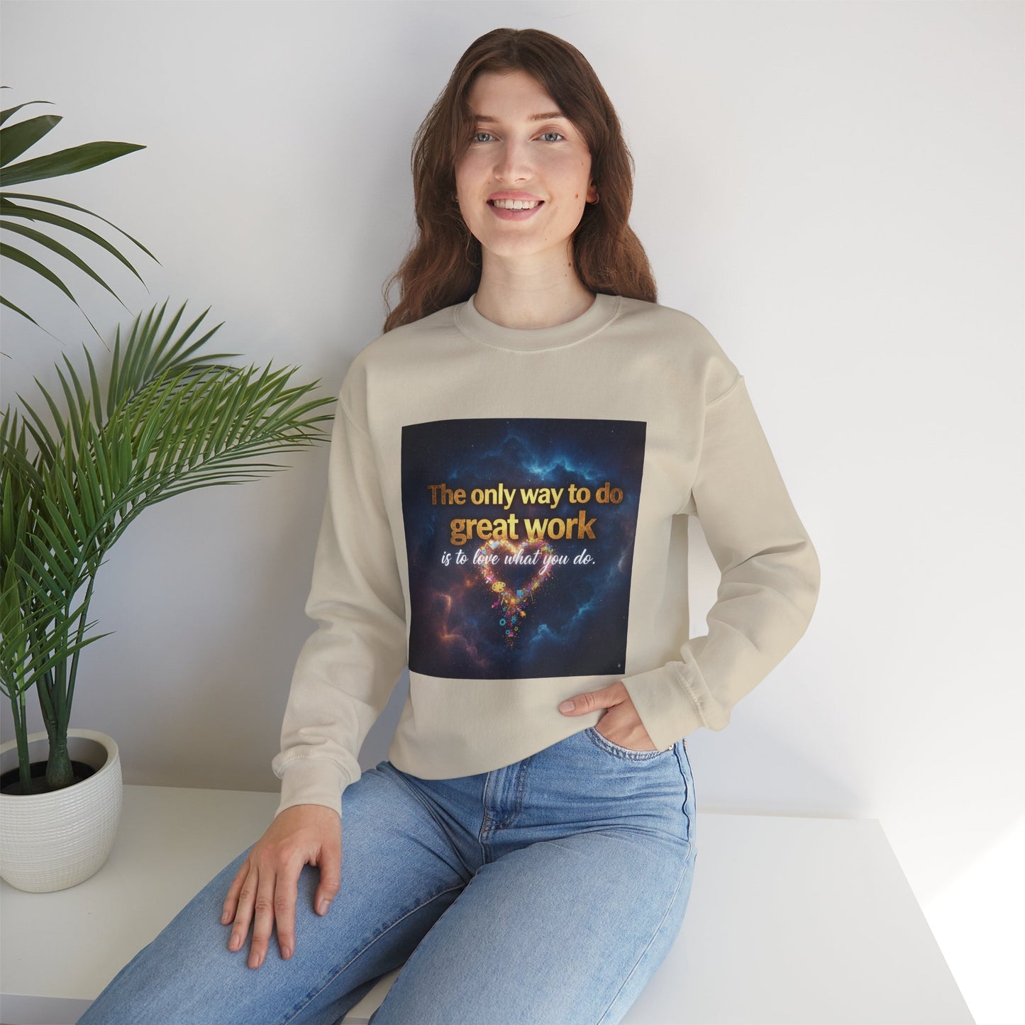 Inspirational Crewneck Sweatshirt, Motivational Gift, Cozy Unisex Pullover, Workwear, Everyday Comfort, Unique Quote Apparel