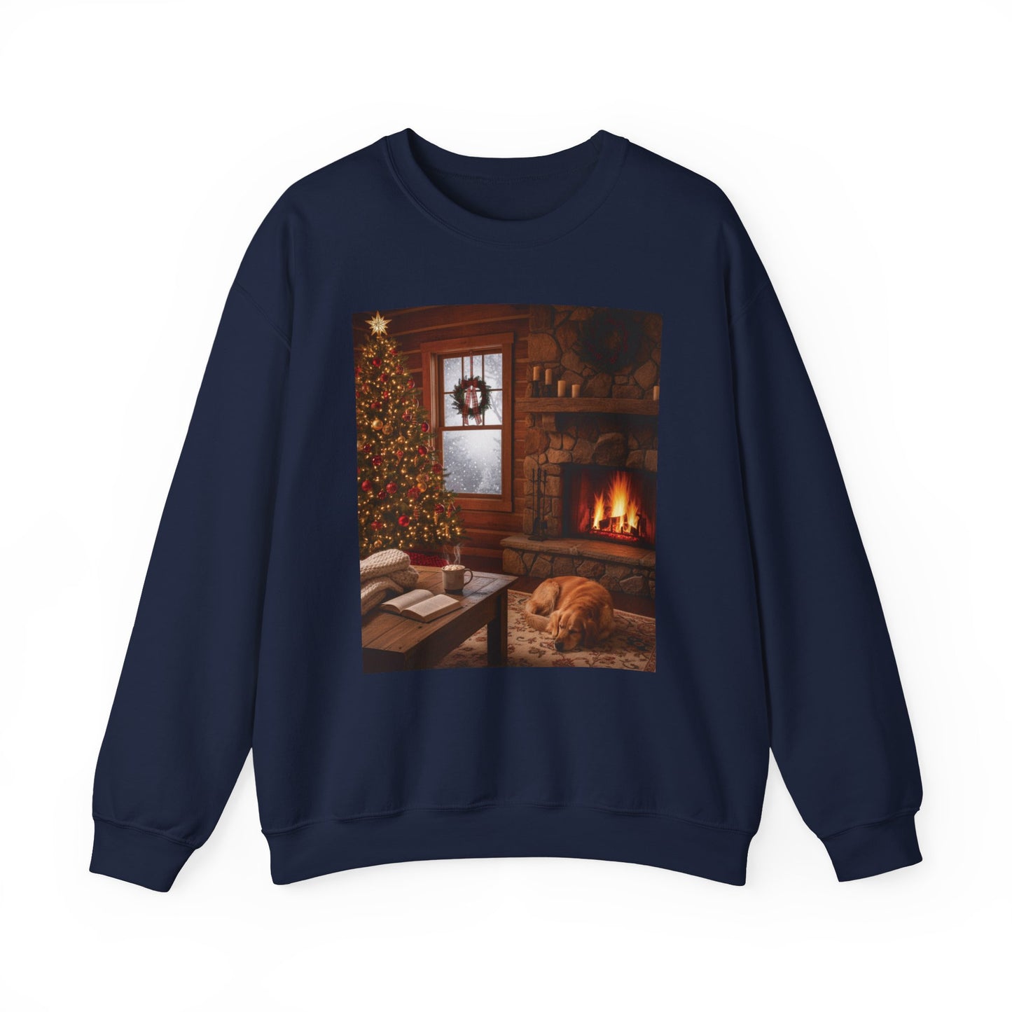 Cozy Winter Sweatshirt - Christmas Decor, Holiday Style, Gift for Dog Lovers, Seasonal Comfort, Festive Apparel