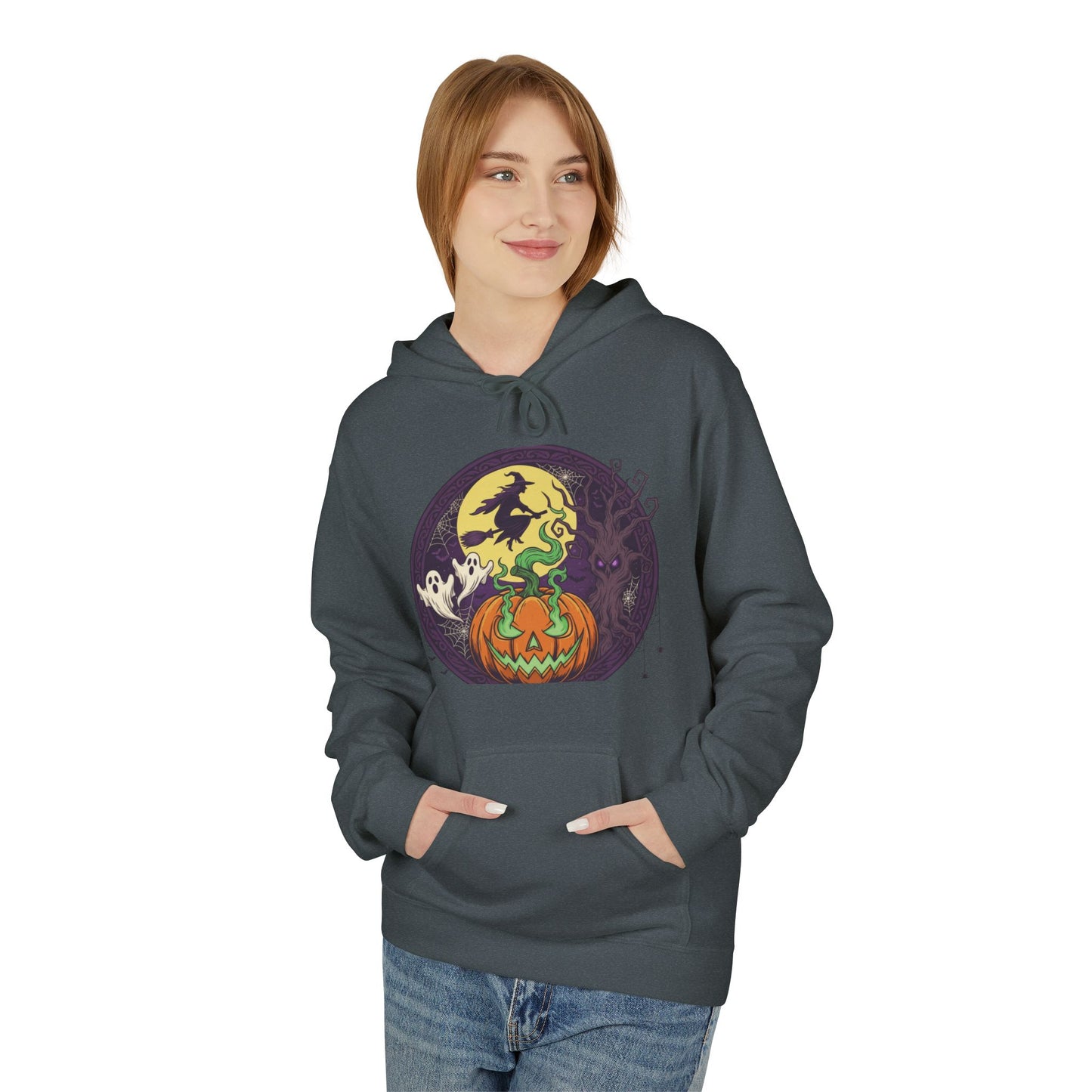 Halloween Pumpkin Hoodie, Cozy Sweatshirt for Fall Celebrations, Perfect for Halloween and Autumn Gatherings, Unisex Design.